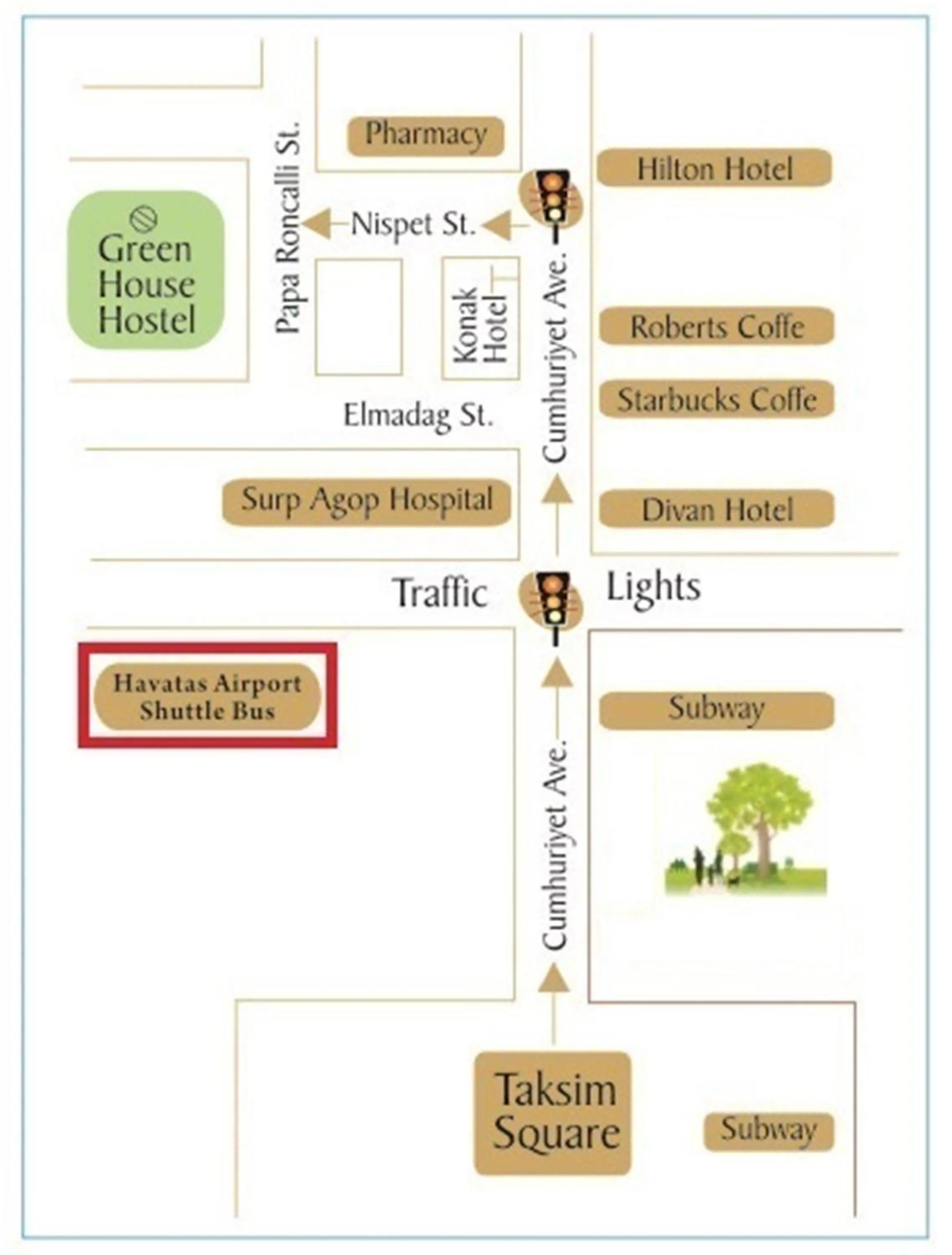 Logo/Certificate/Sign in Taksim Hostel Green House Istanbul
