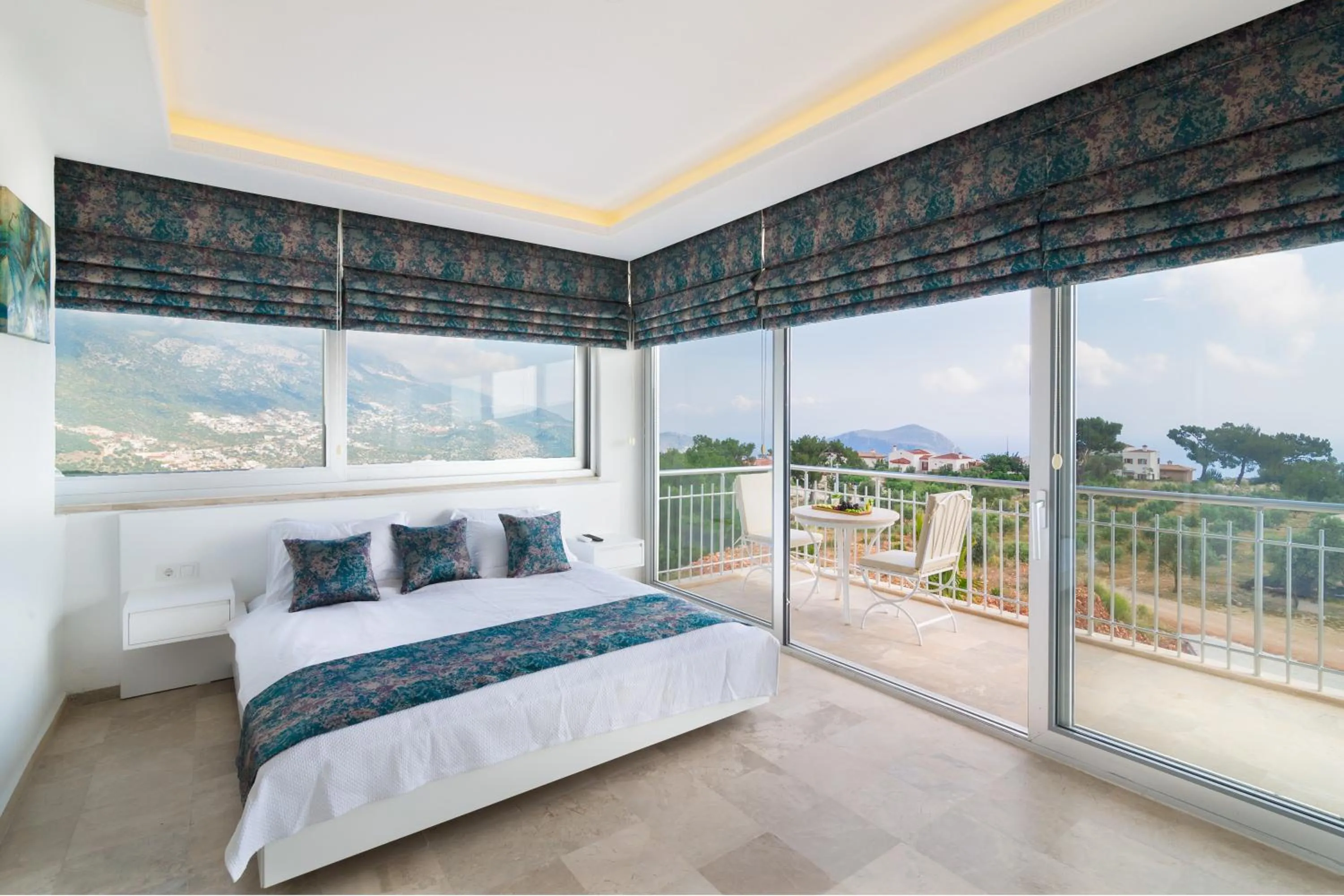 Bedroom, Bed in Infinity Villa Kalkan