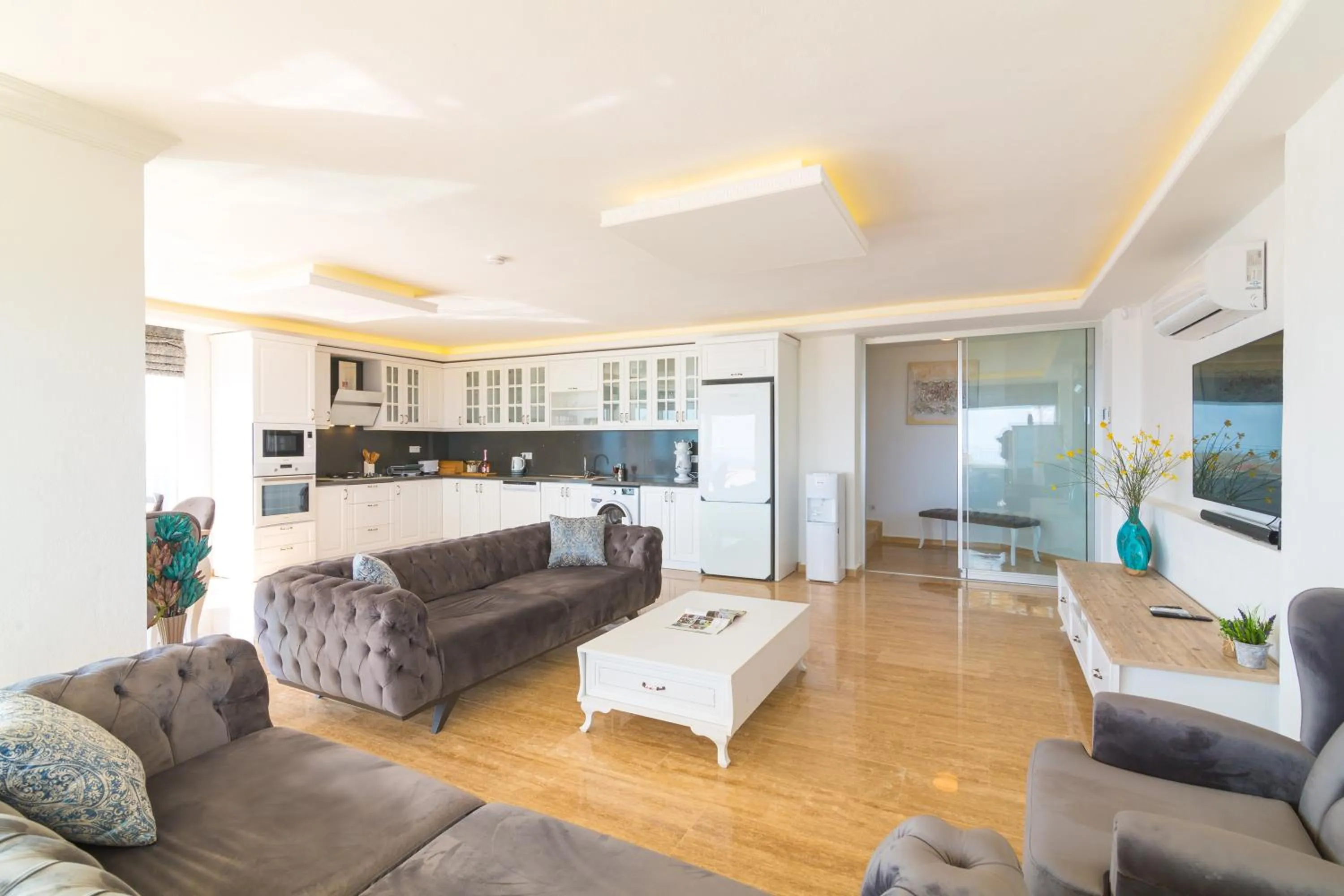 Living room in Infinity Villa Kalkan