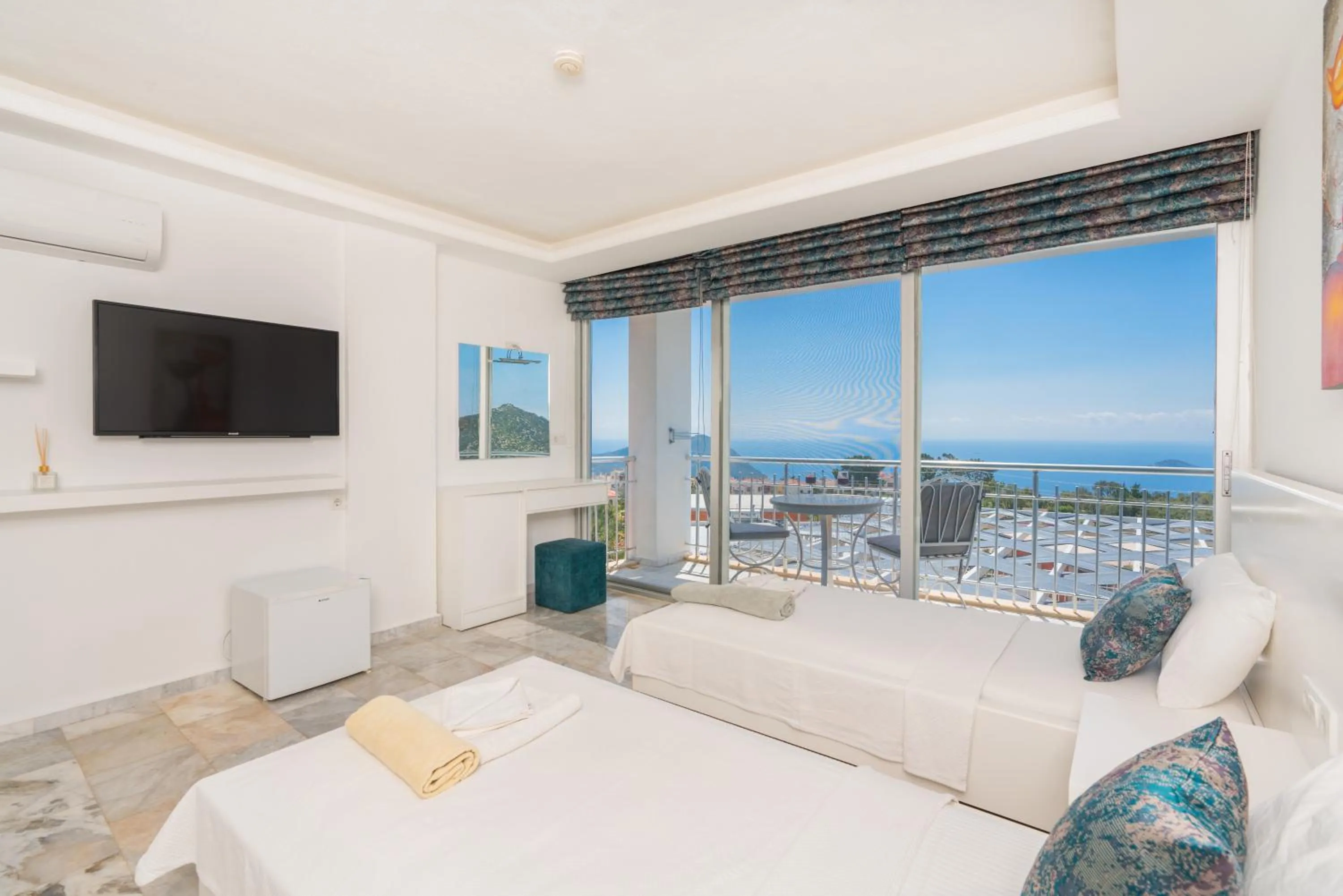 Bed in Infinity Villa Kalkan