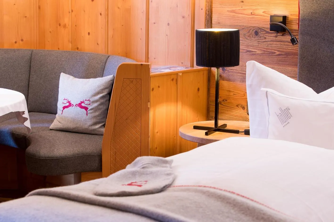 Decorative detail, Bed in Haller's Geniesserhotel