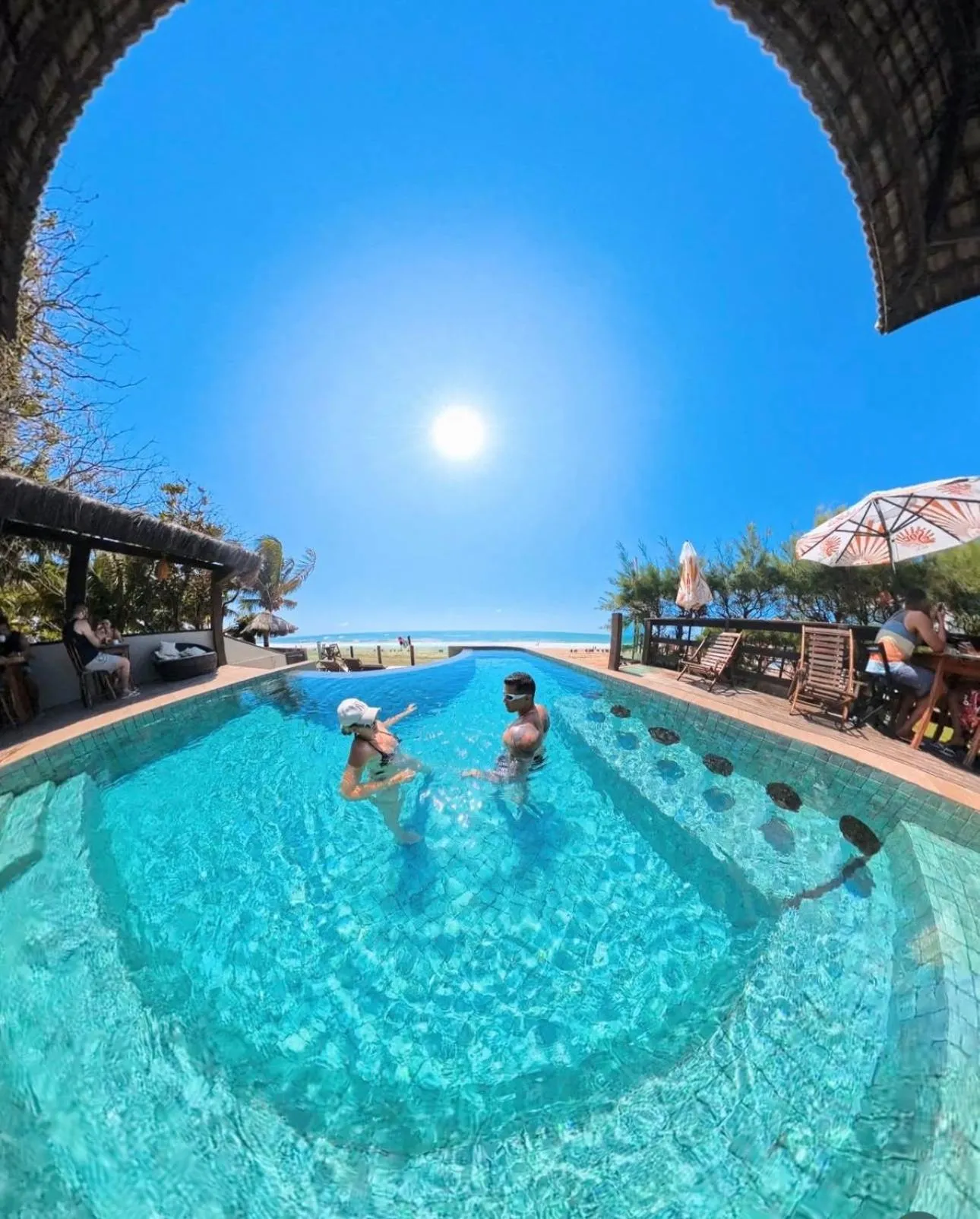 Pool view in Pousada Maracabana Spa