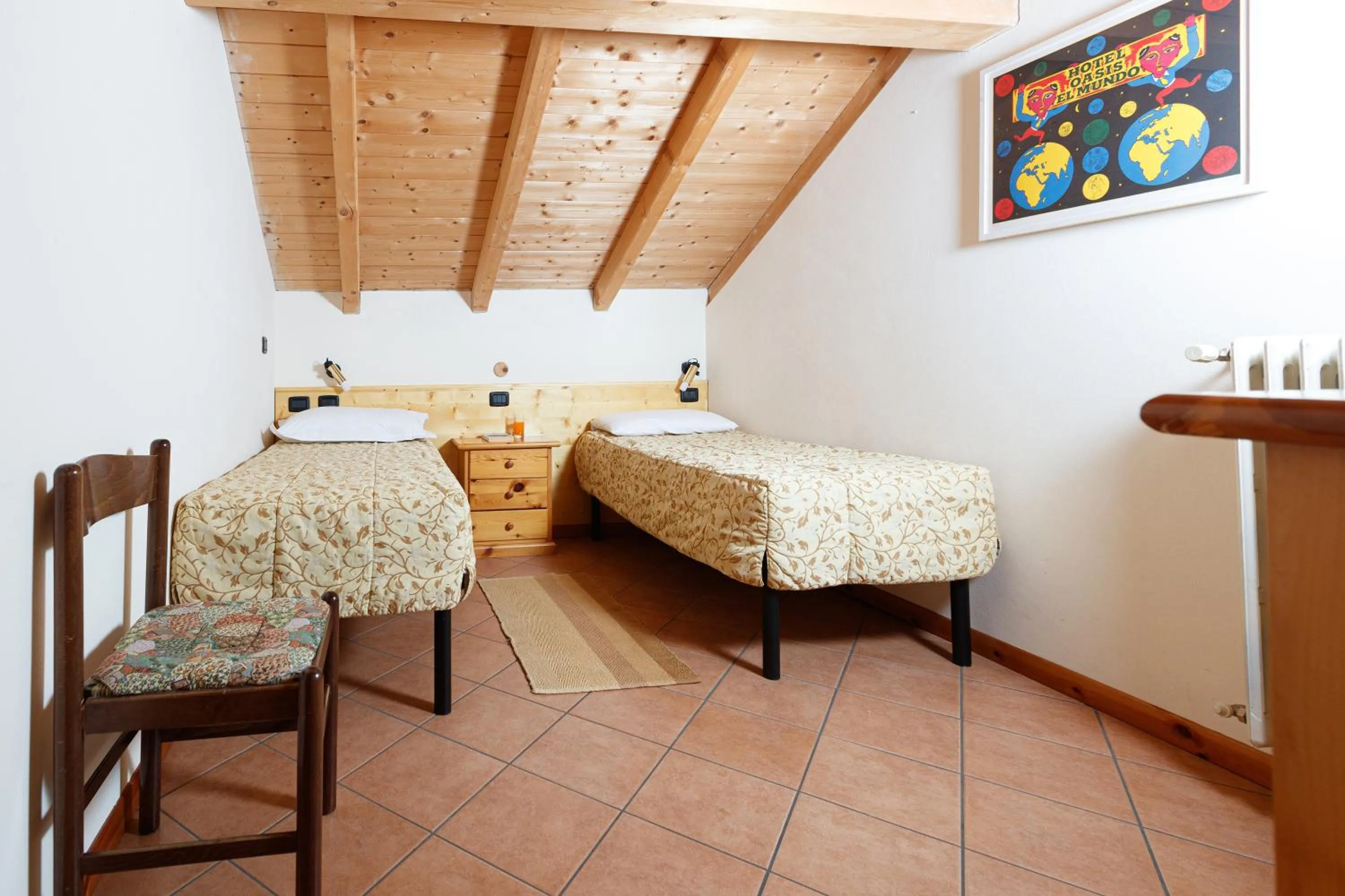 Bed in Hotel Villa Rina