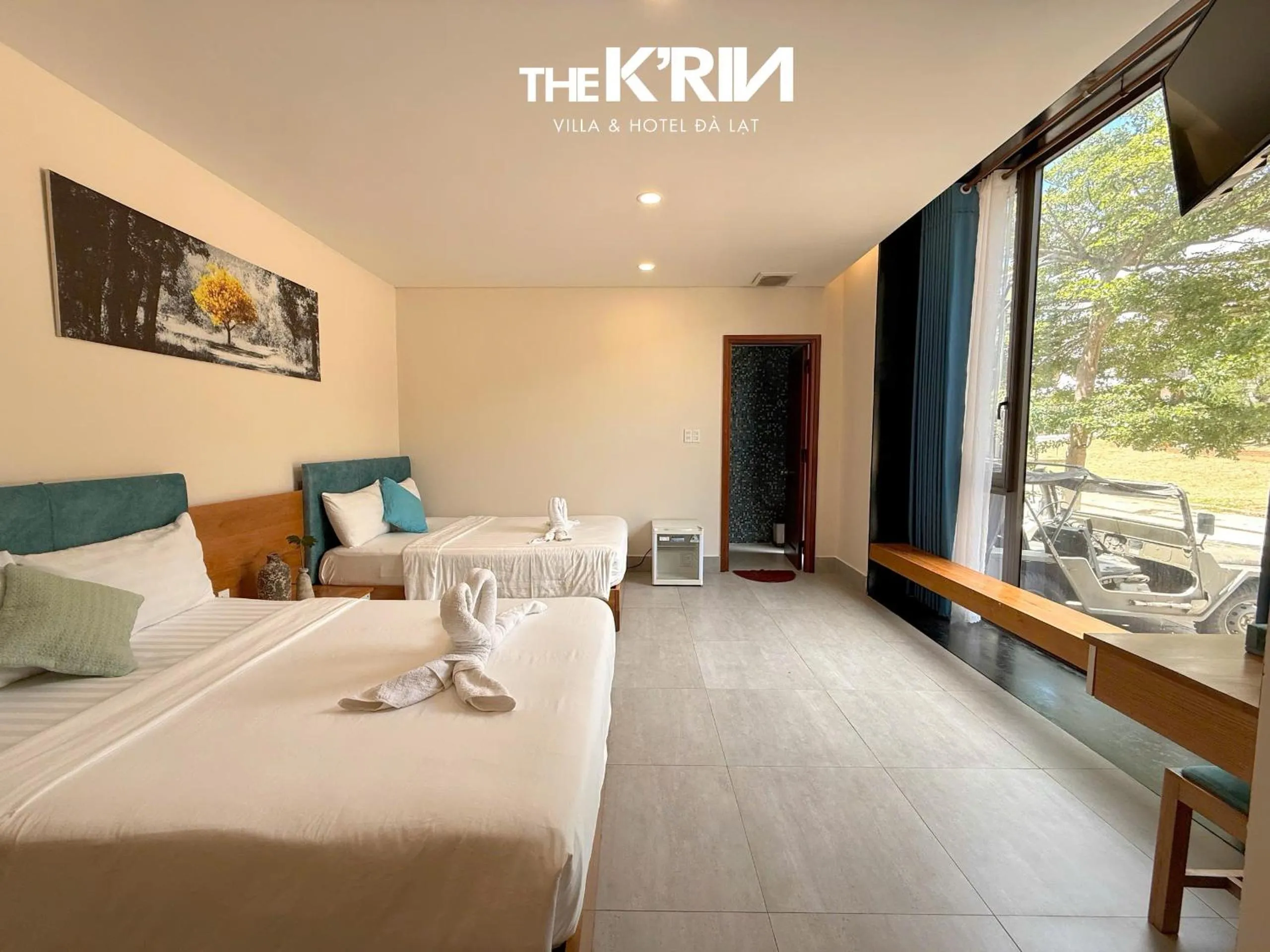 Bed in TTR Rin Villa & Hotel