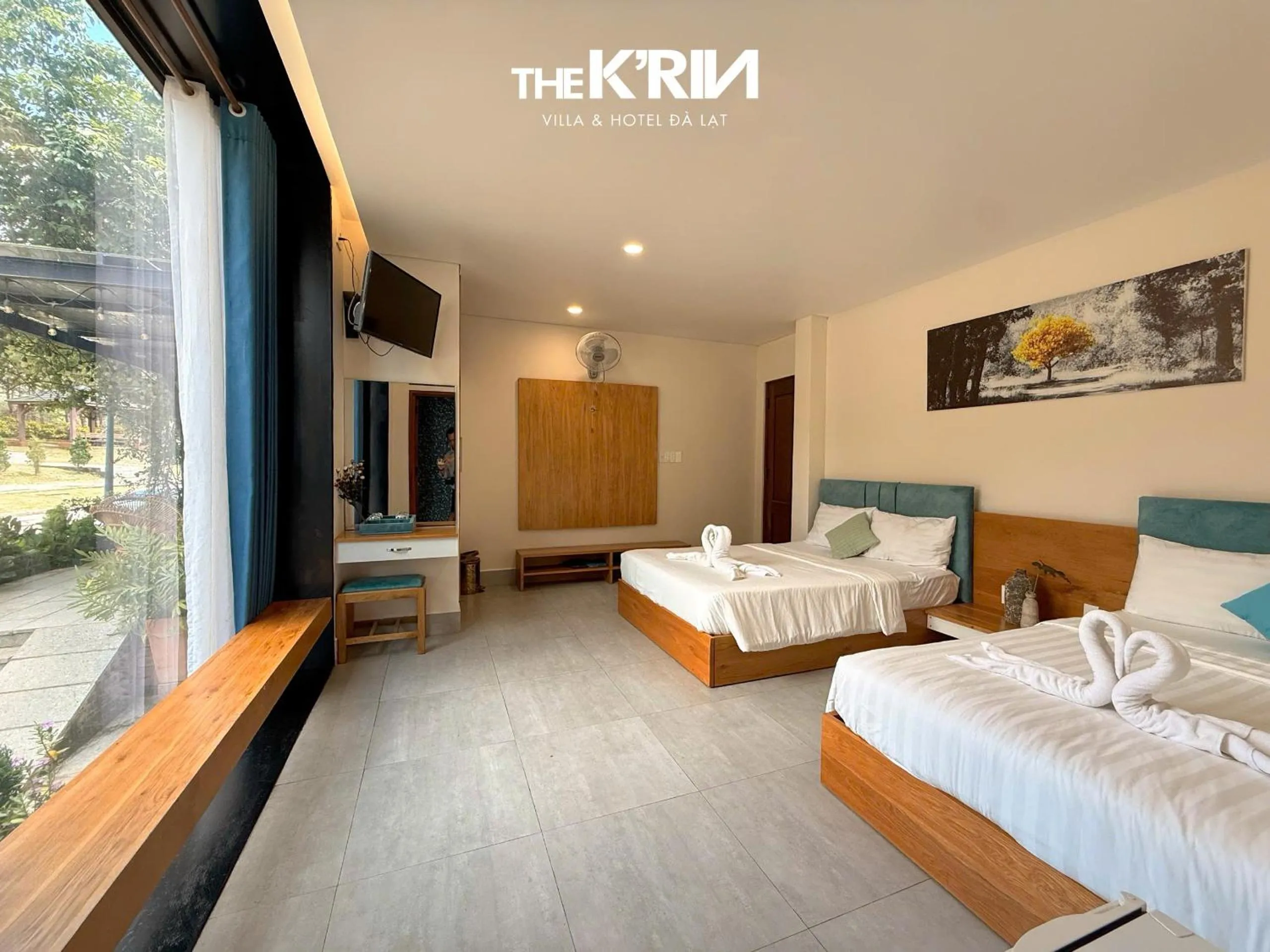 Bed in TTR Rin Villa & Hotel