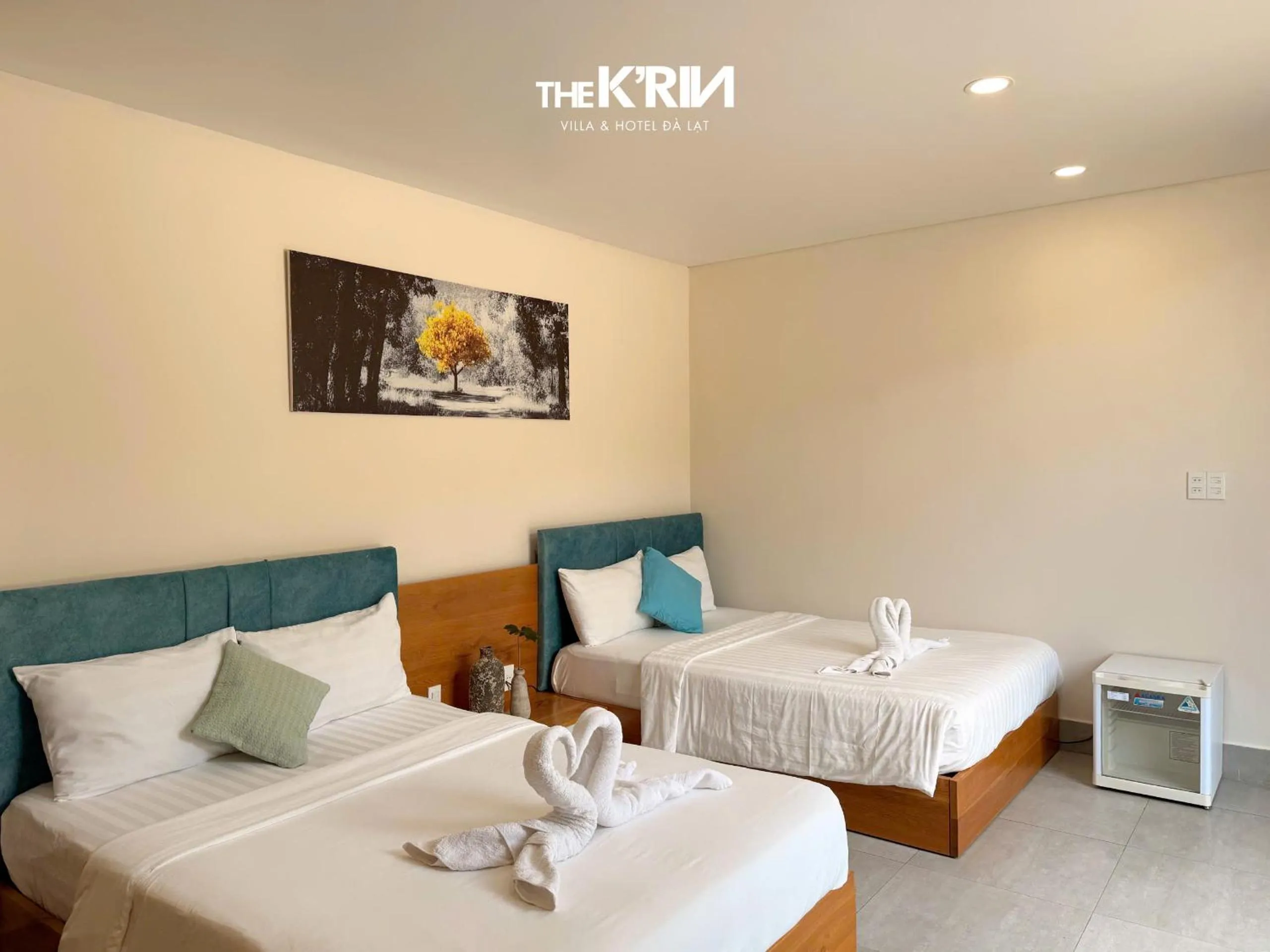 Bed in TTR Rin Villa & Hotel