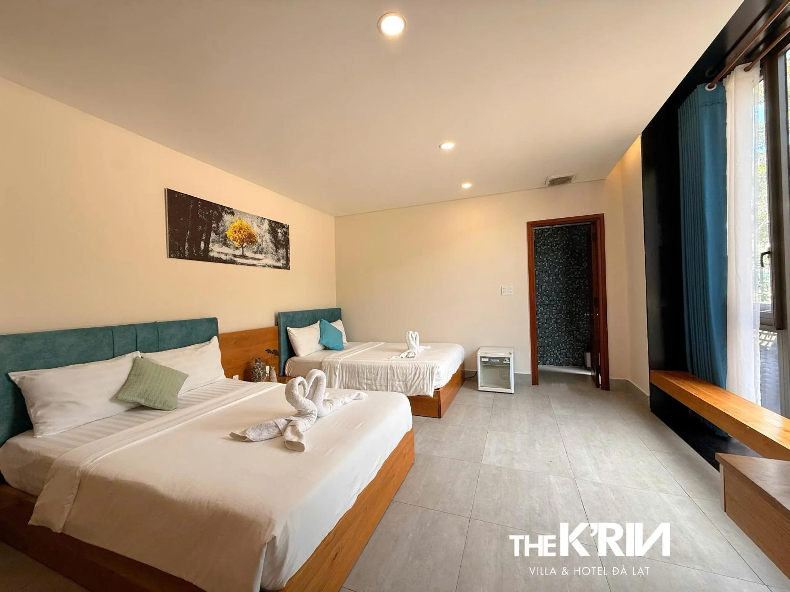 Bed in TTR Rin Villa & Hotel