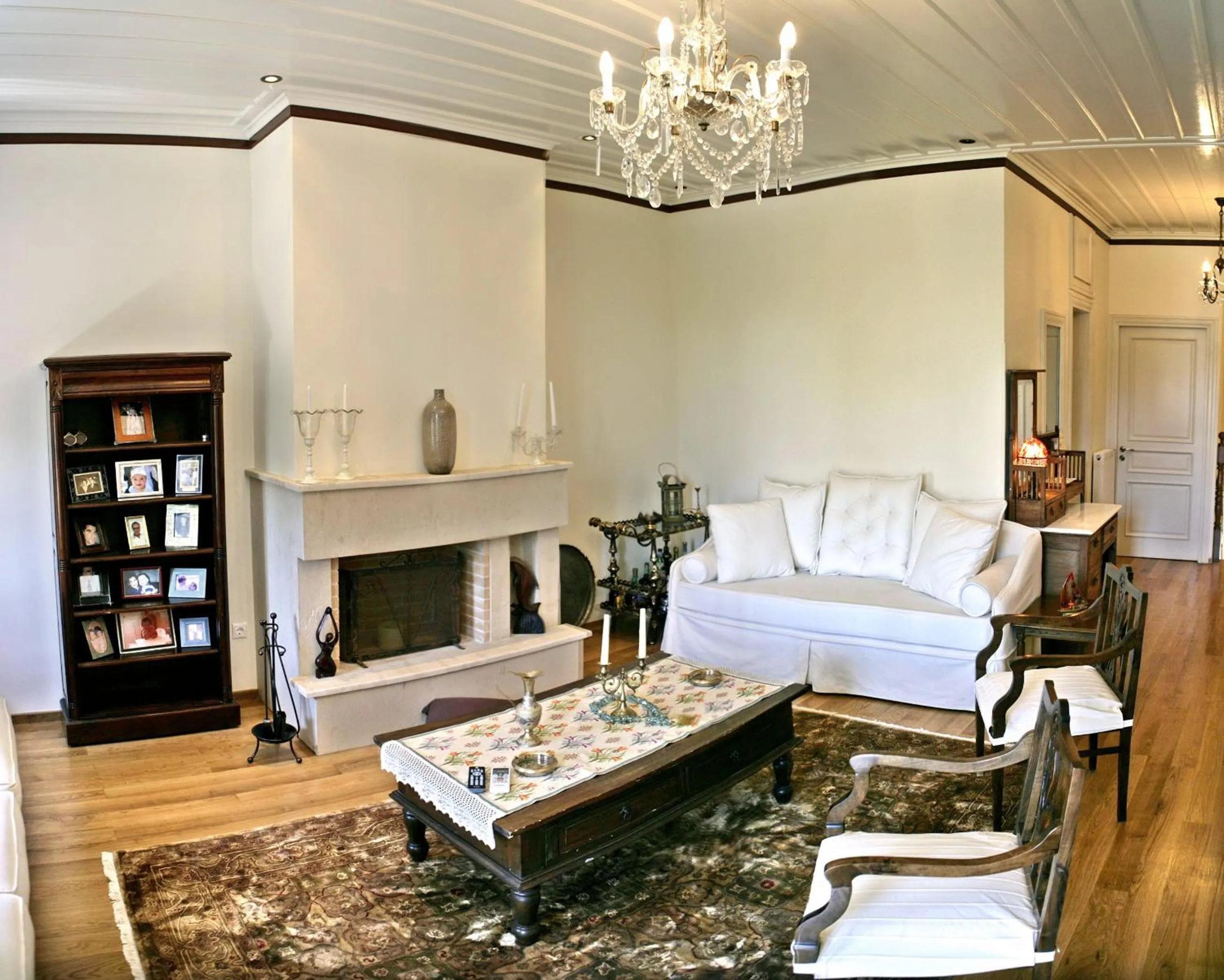 Communal lounge/ TV room in Archontiko Petras 1821