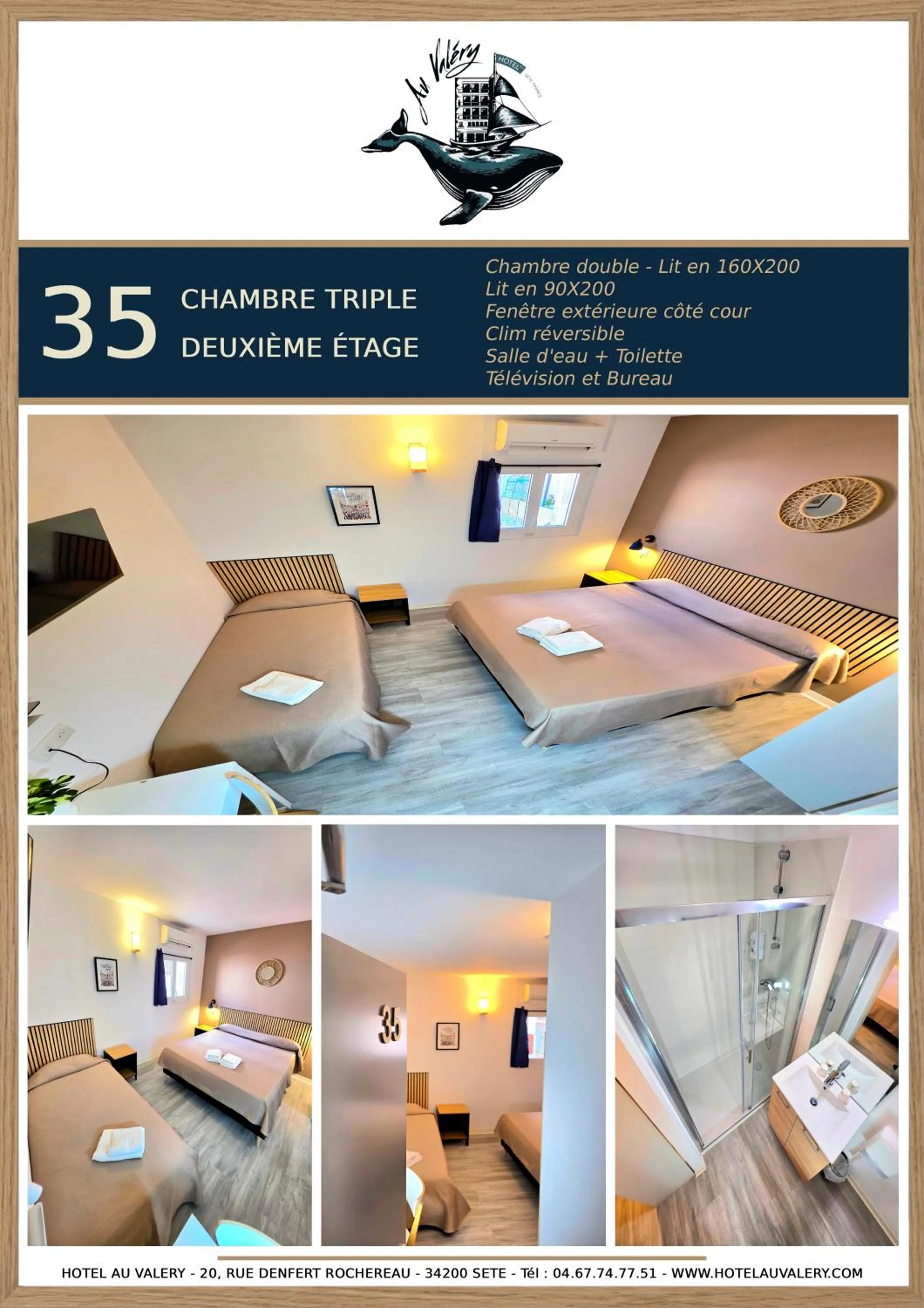 Shower in Hôtel Au Valéry