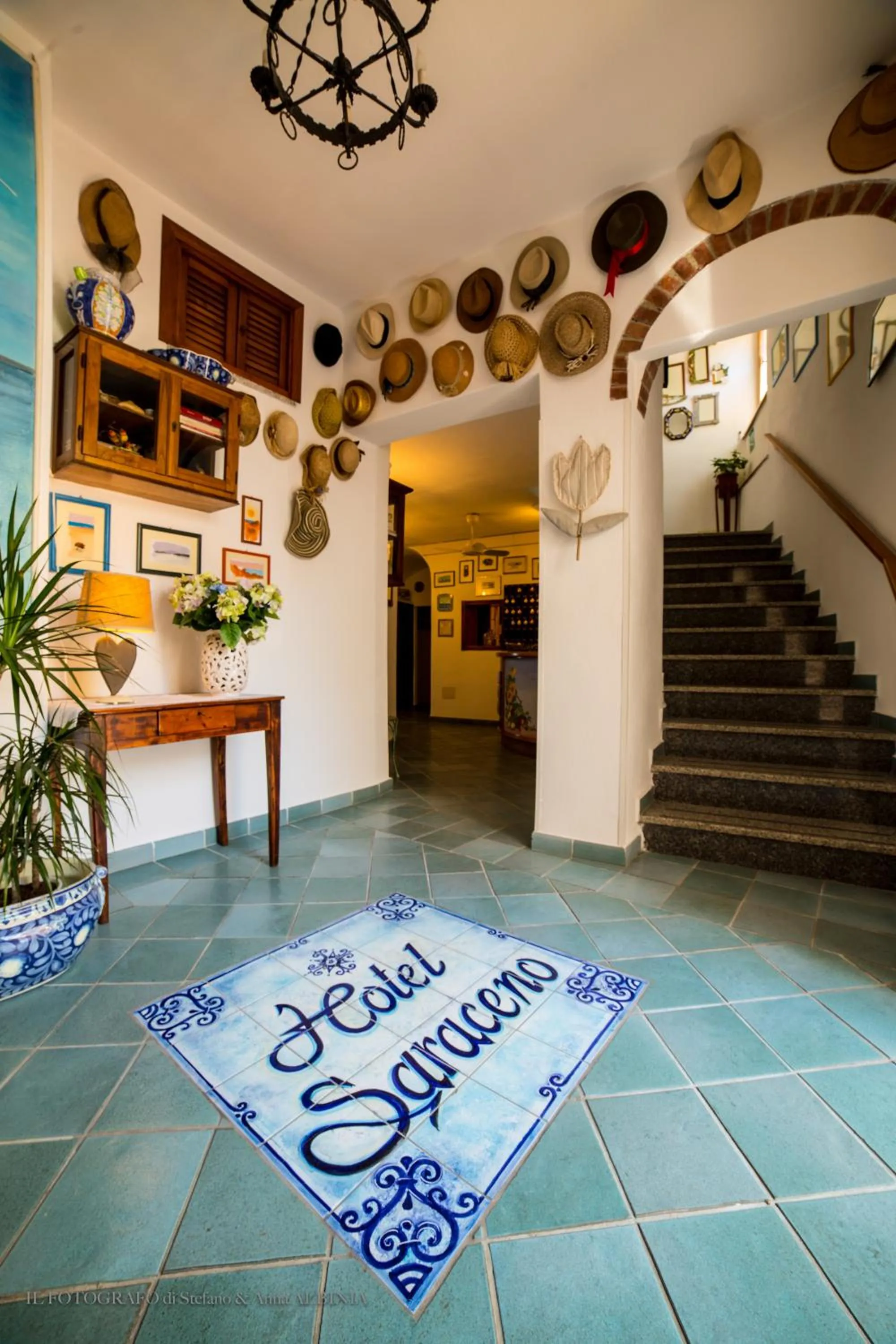Lobby or reception in Hotel Saraceno