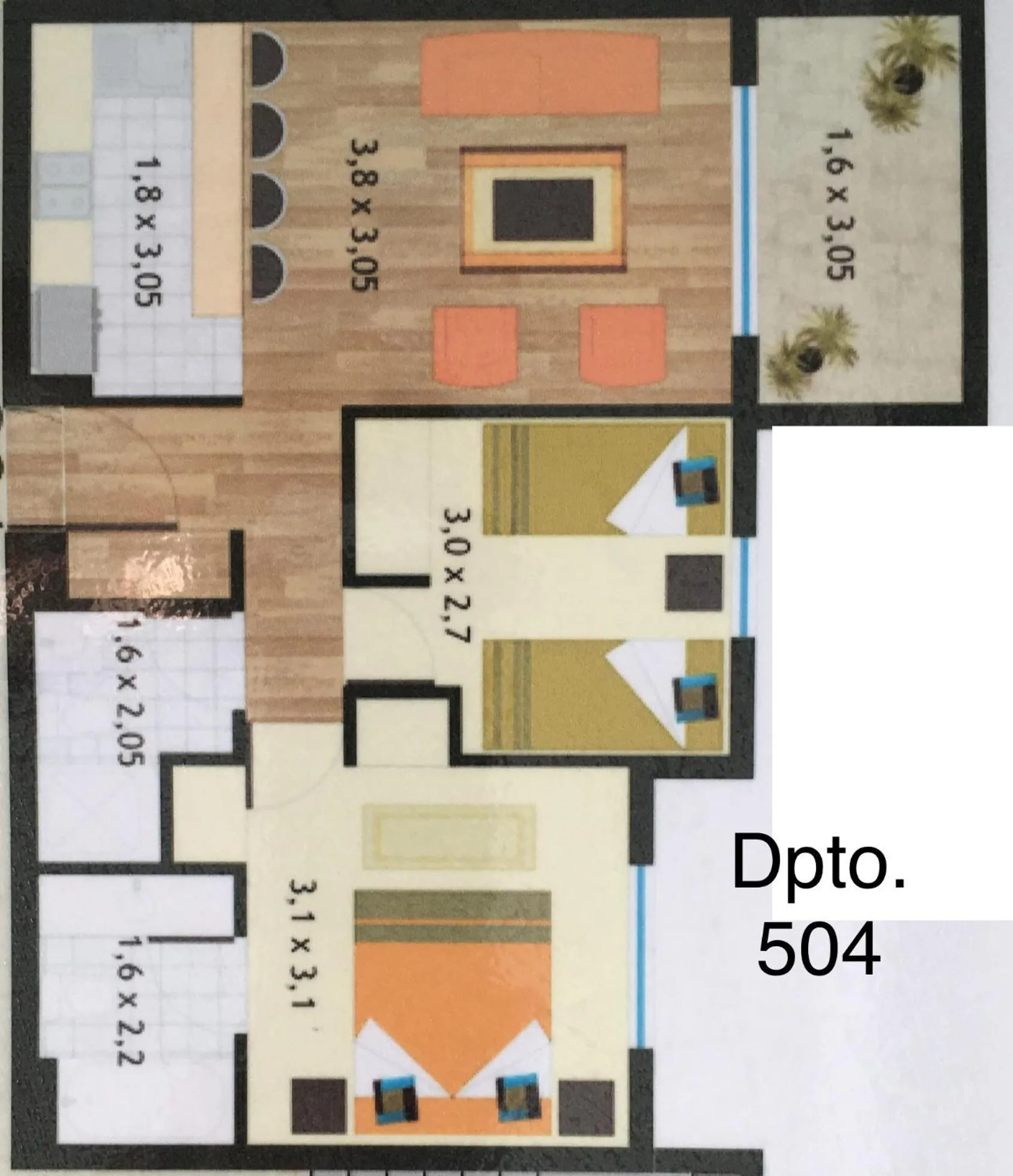 Centrico departamento en Pucon
