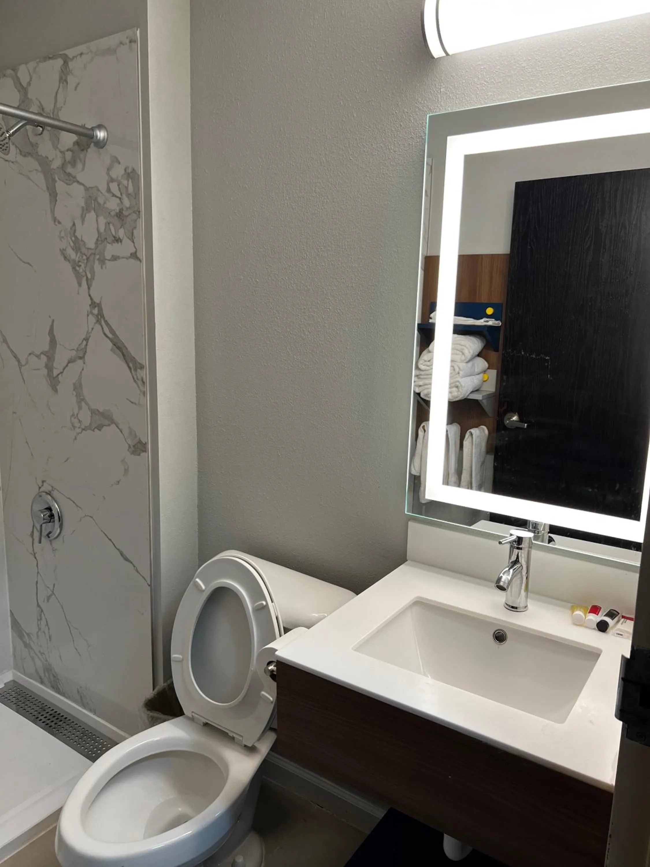 Toilet in Microtel Inn by Wyndham Atlanta Airport