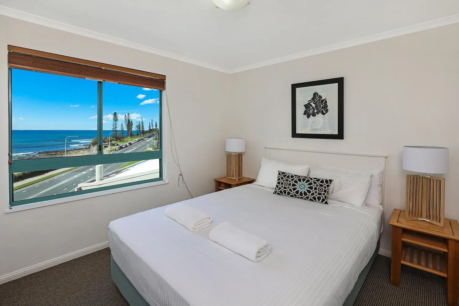 Bedroom, Bed in Grand Palais Boolarong Beachside Apartments