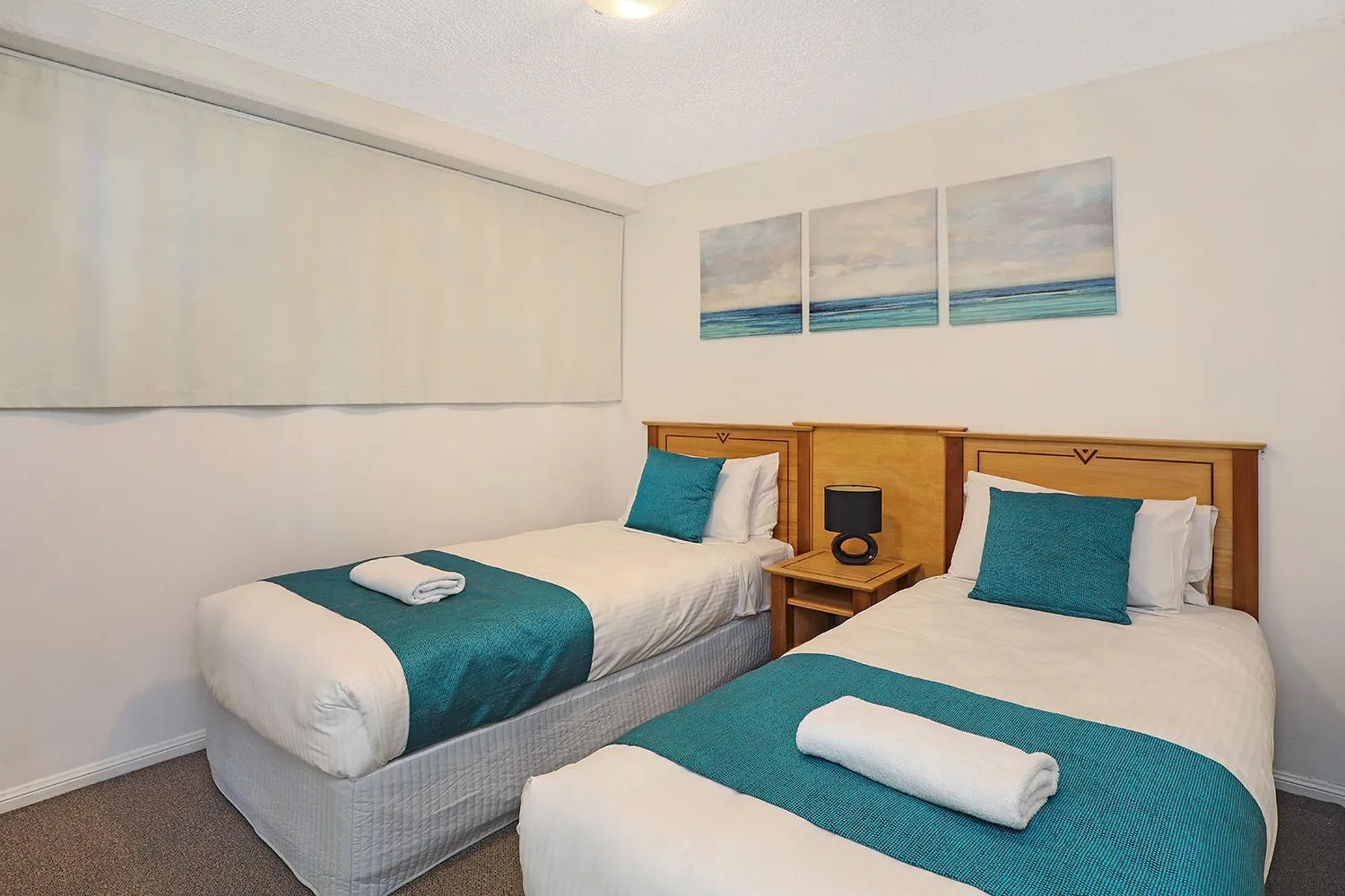 Bedroom, Bed in Grand Palais Boolarong Beachside Apartments