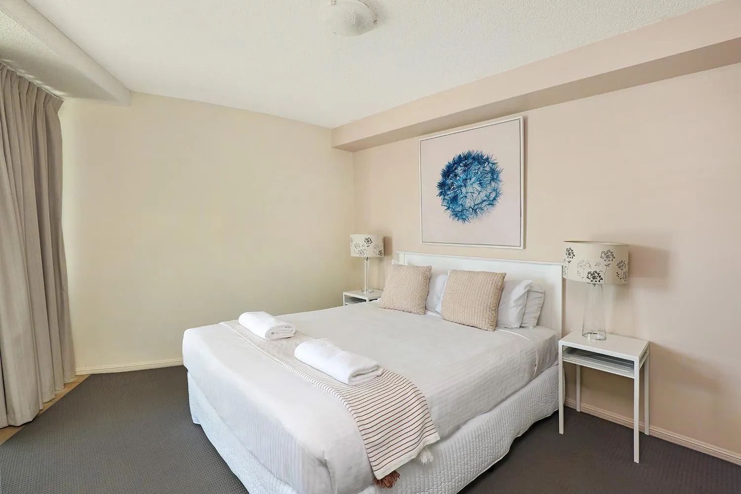 Bedroom, Bed in Grand Palais Boolarong Beachside Apartments