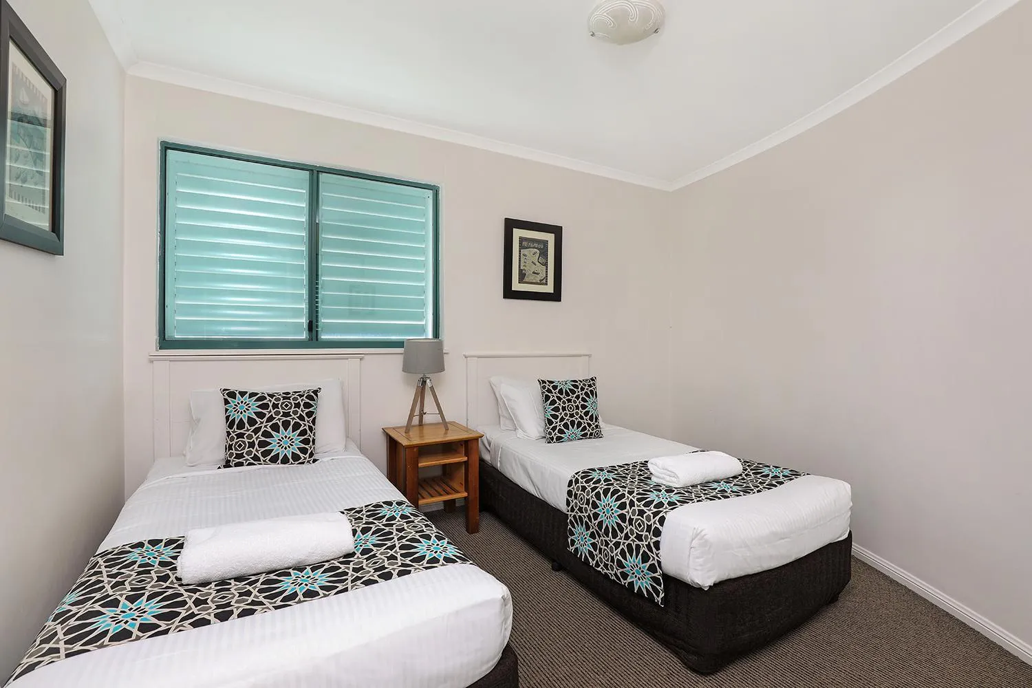 Bedroom, Bed in Grand Palais Boolarong Beachside Apartments