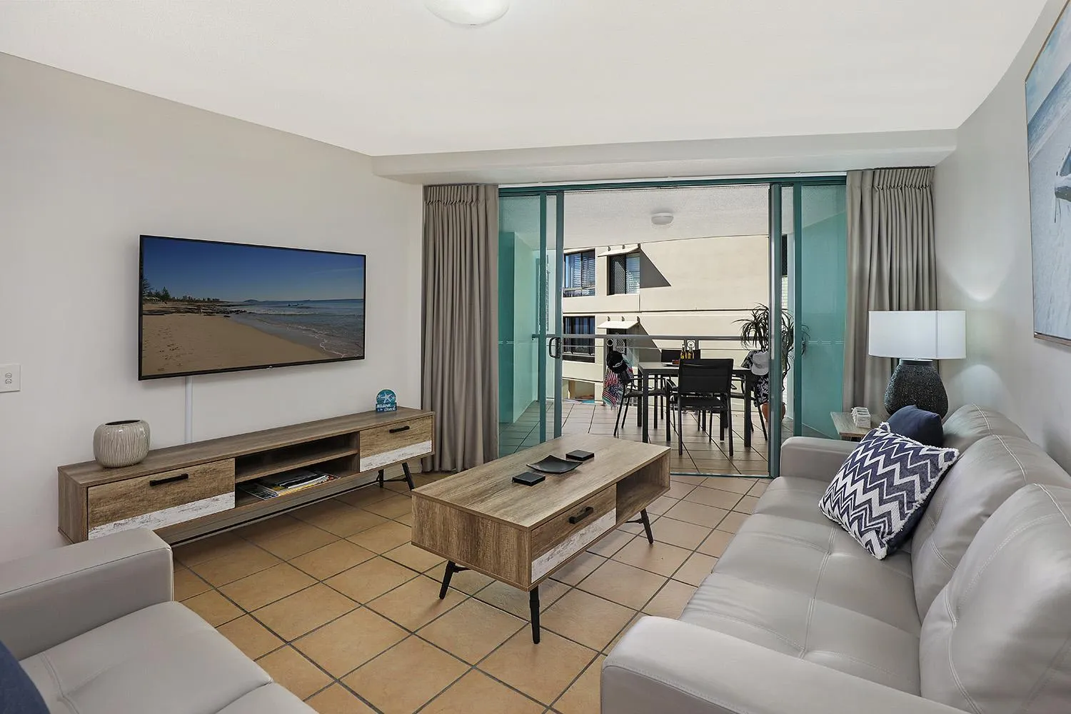 Living room in Grand Palais Boolarong Beachside Apartments