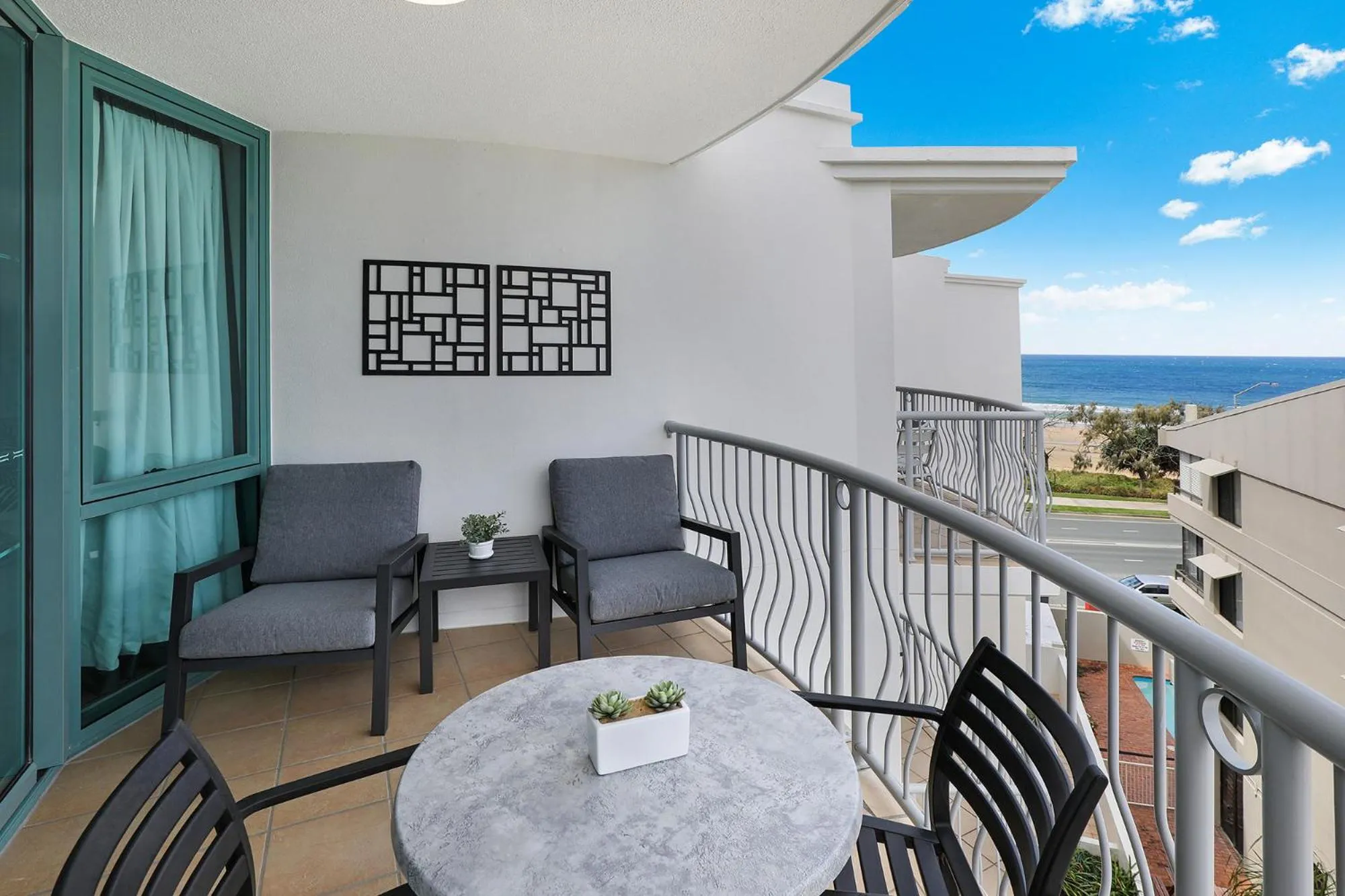Balcony/Terrace in Grand Palais Boolarong Beachside Apartments