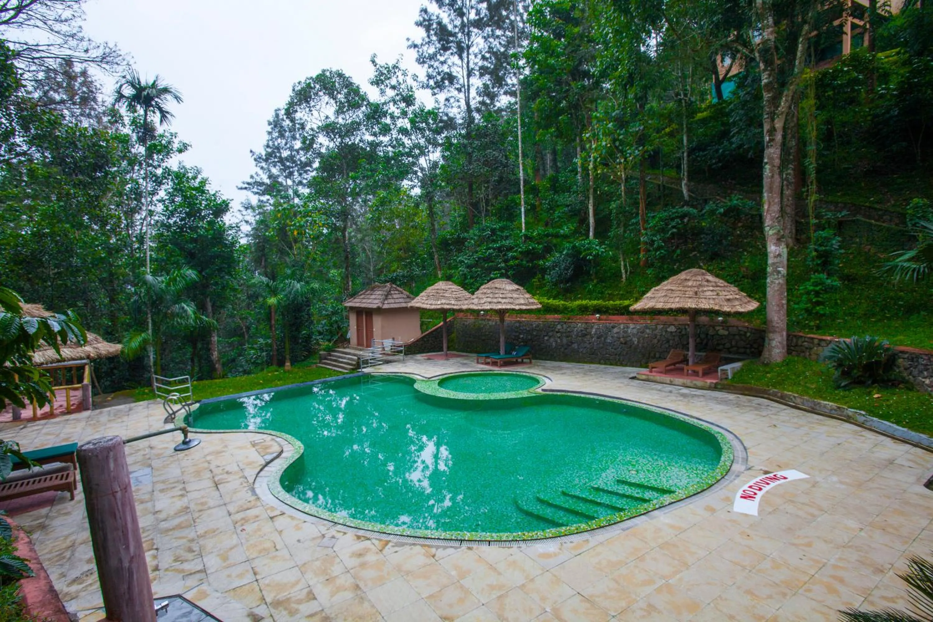 Swimming pool in Oxygen Resorts Thekkady