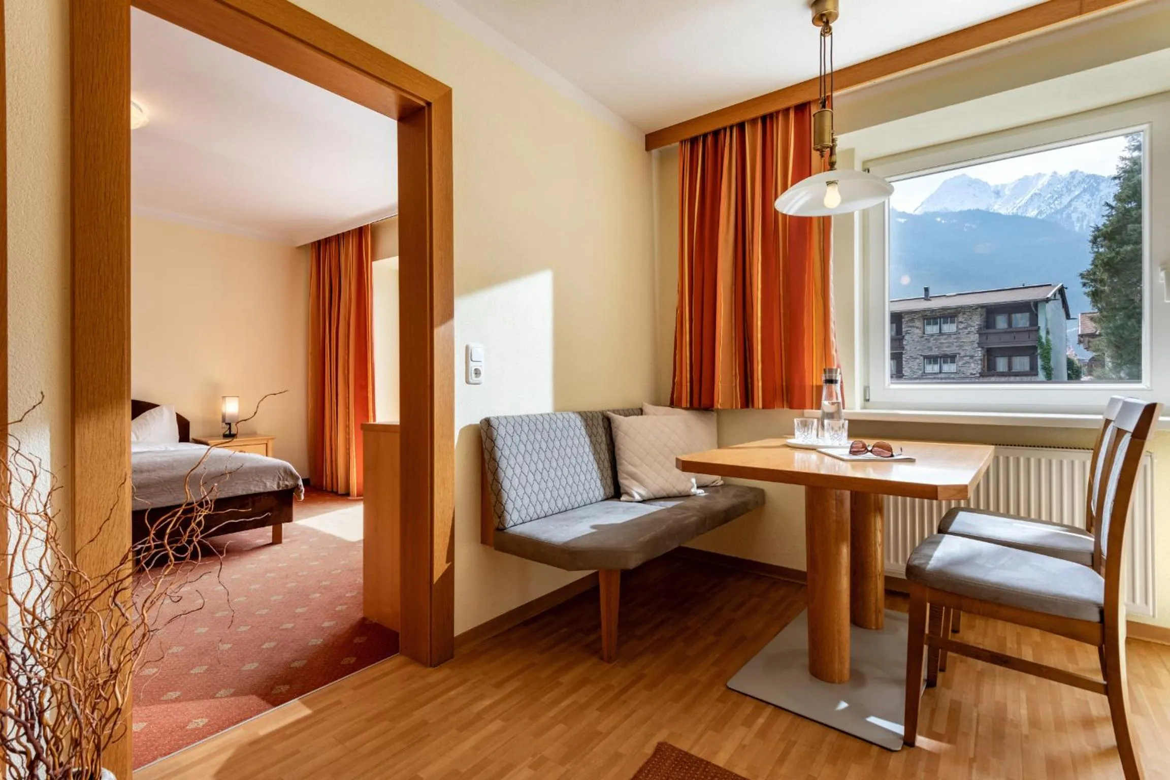 Kitchen or kitchenette, Bed in Apartments Rosenhof