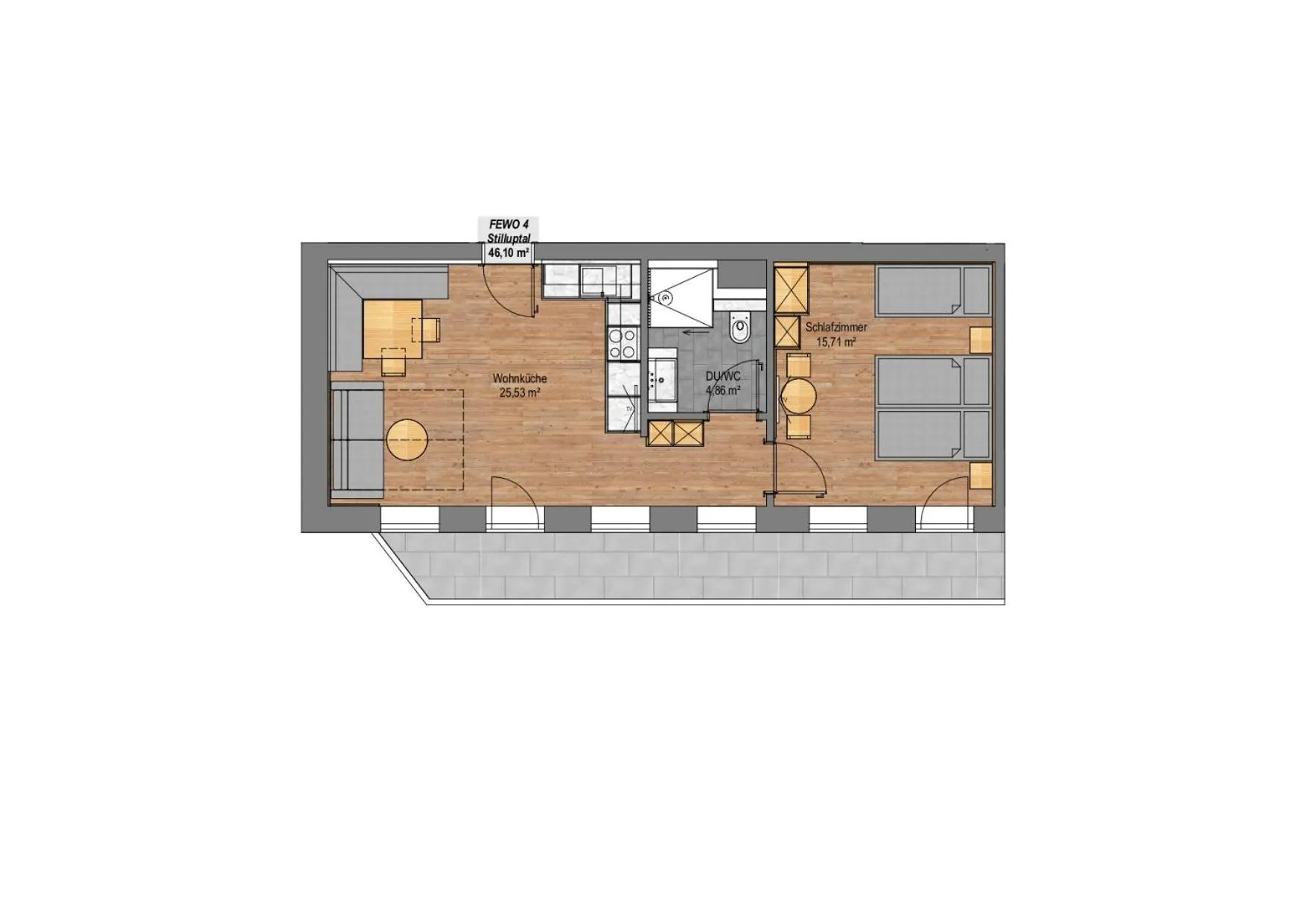 Floor plan in Apartments Rosenhof
