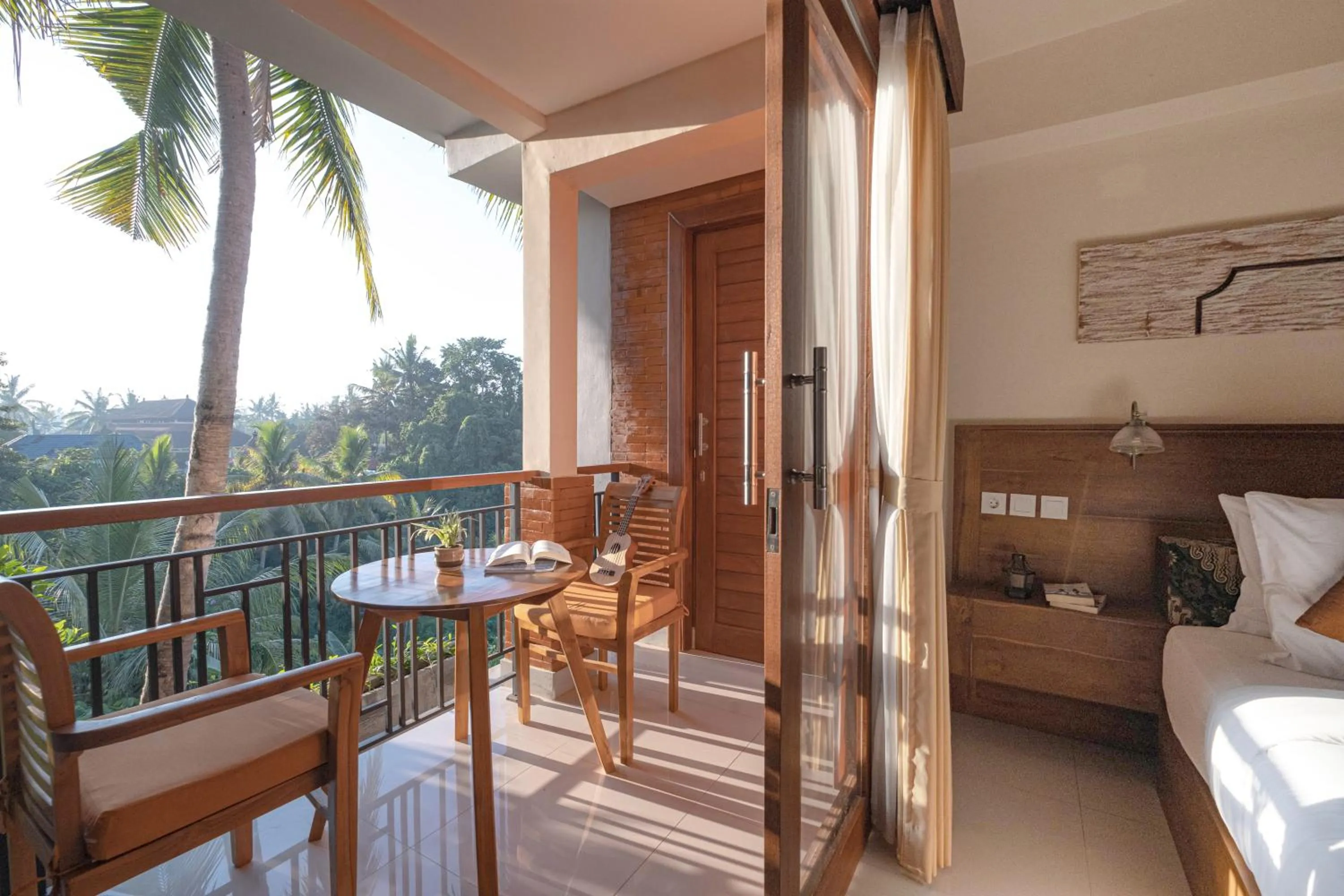 Balcony/Terrace, Bed in Gunung Merta Bungalows