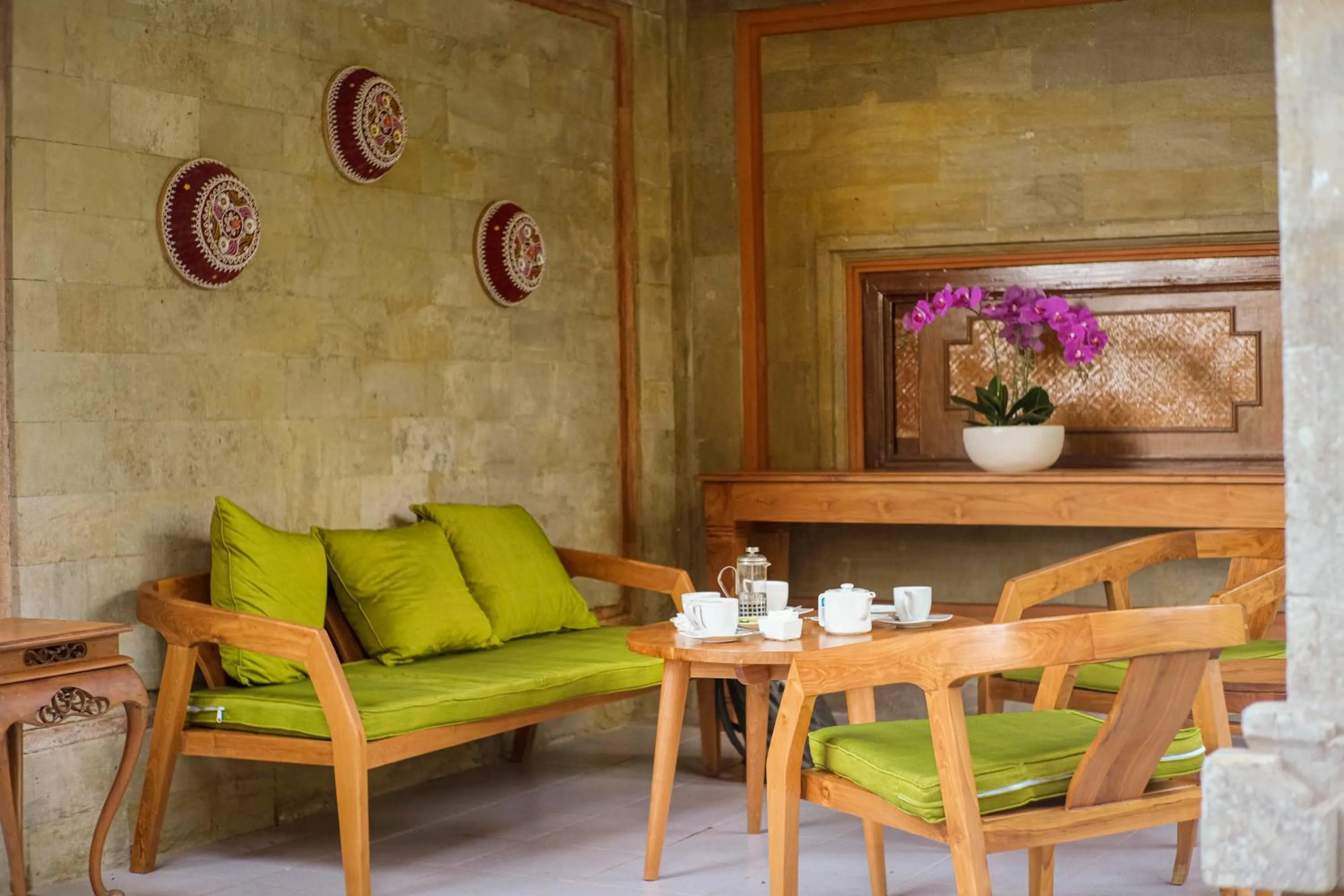 Seating area in Gunung Merta Bungalows