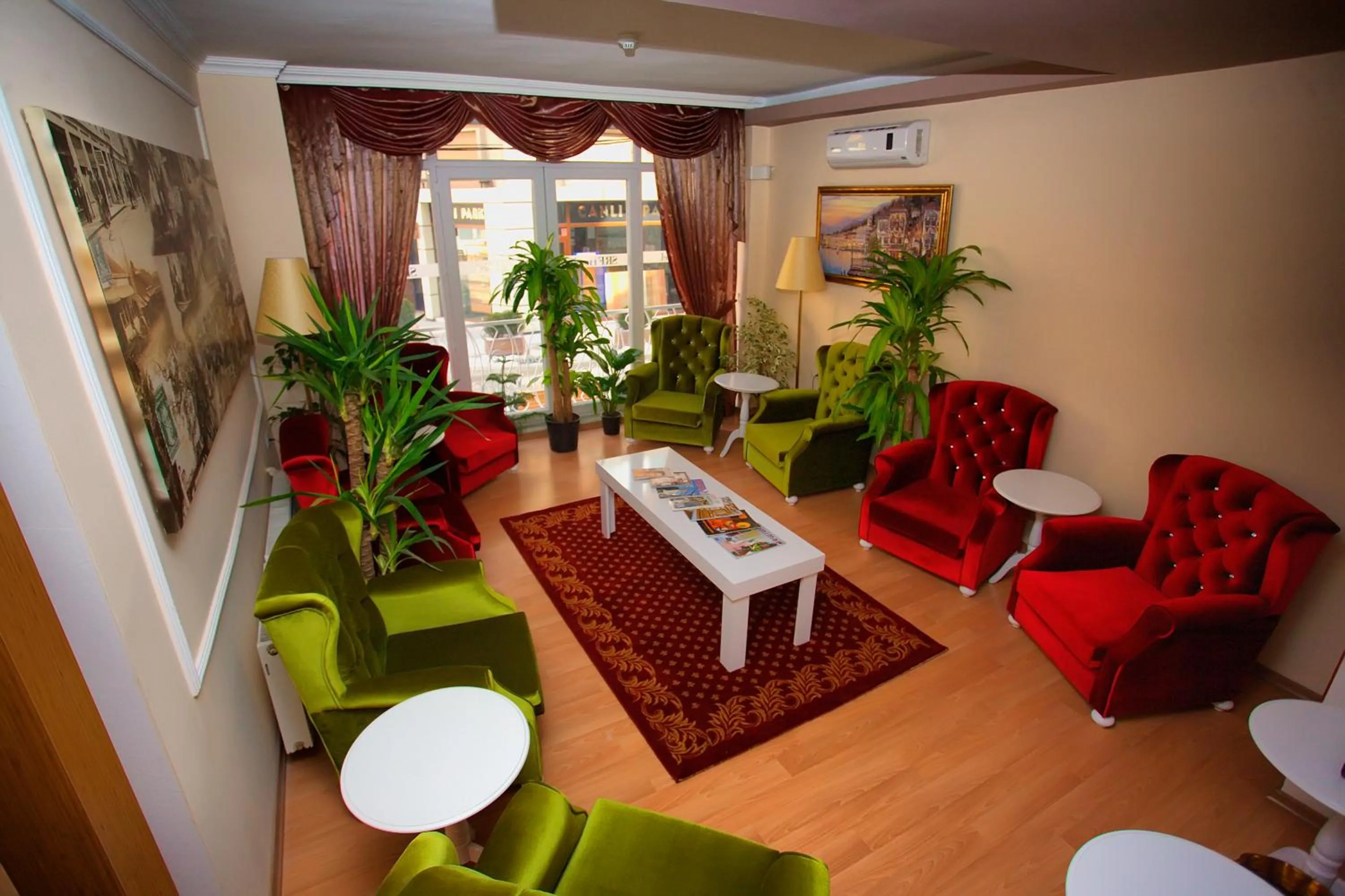 Seating area in SRF Hotel