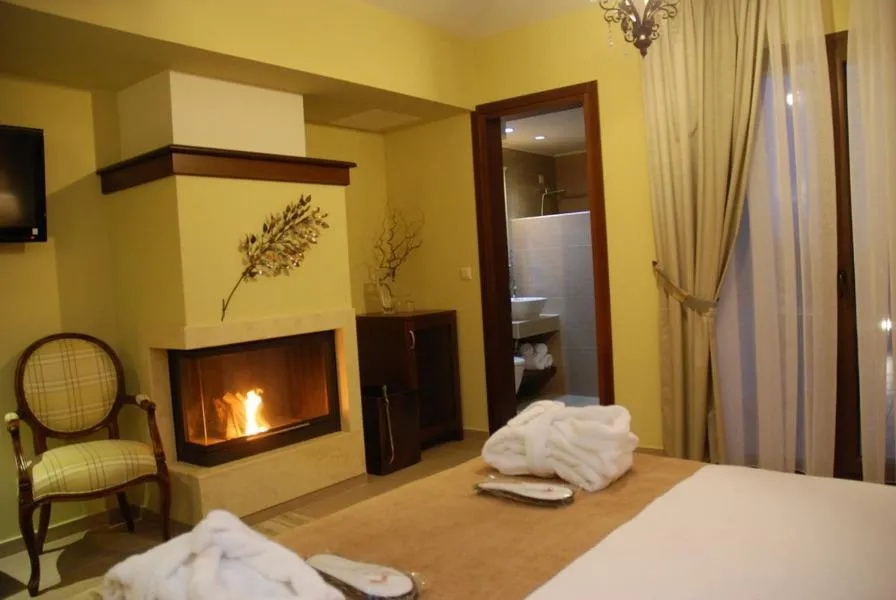 Bed in Agapi Luxury Hotel
