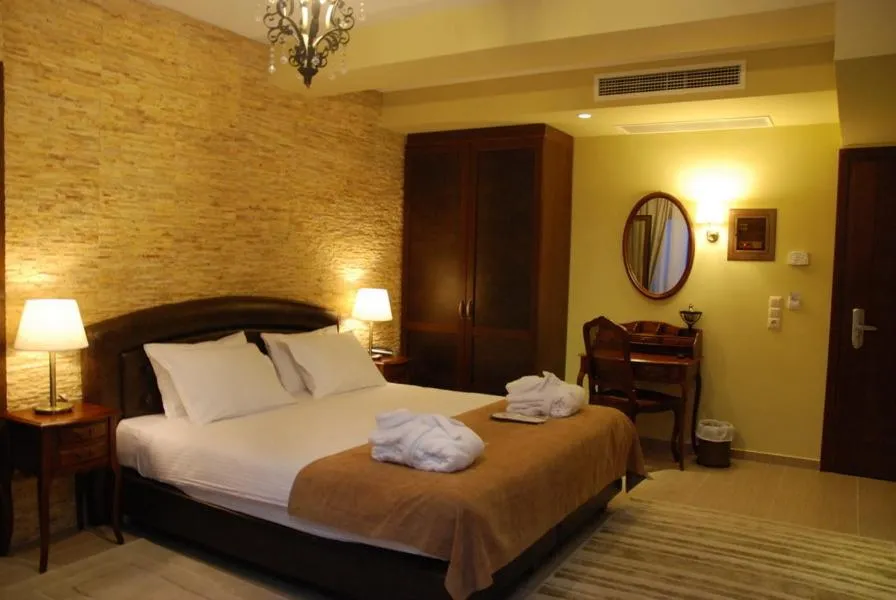 Bed in Agapi Luxury Hotel