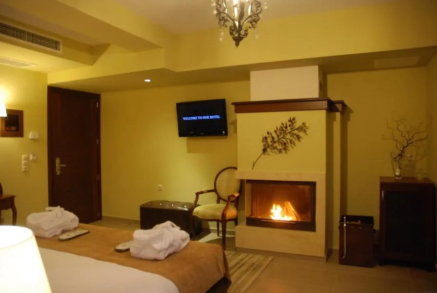 Decorative detail, Bed in Agapi Luxury Hotel