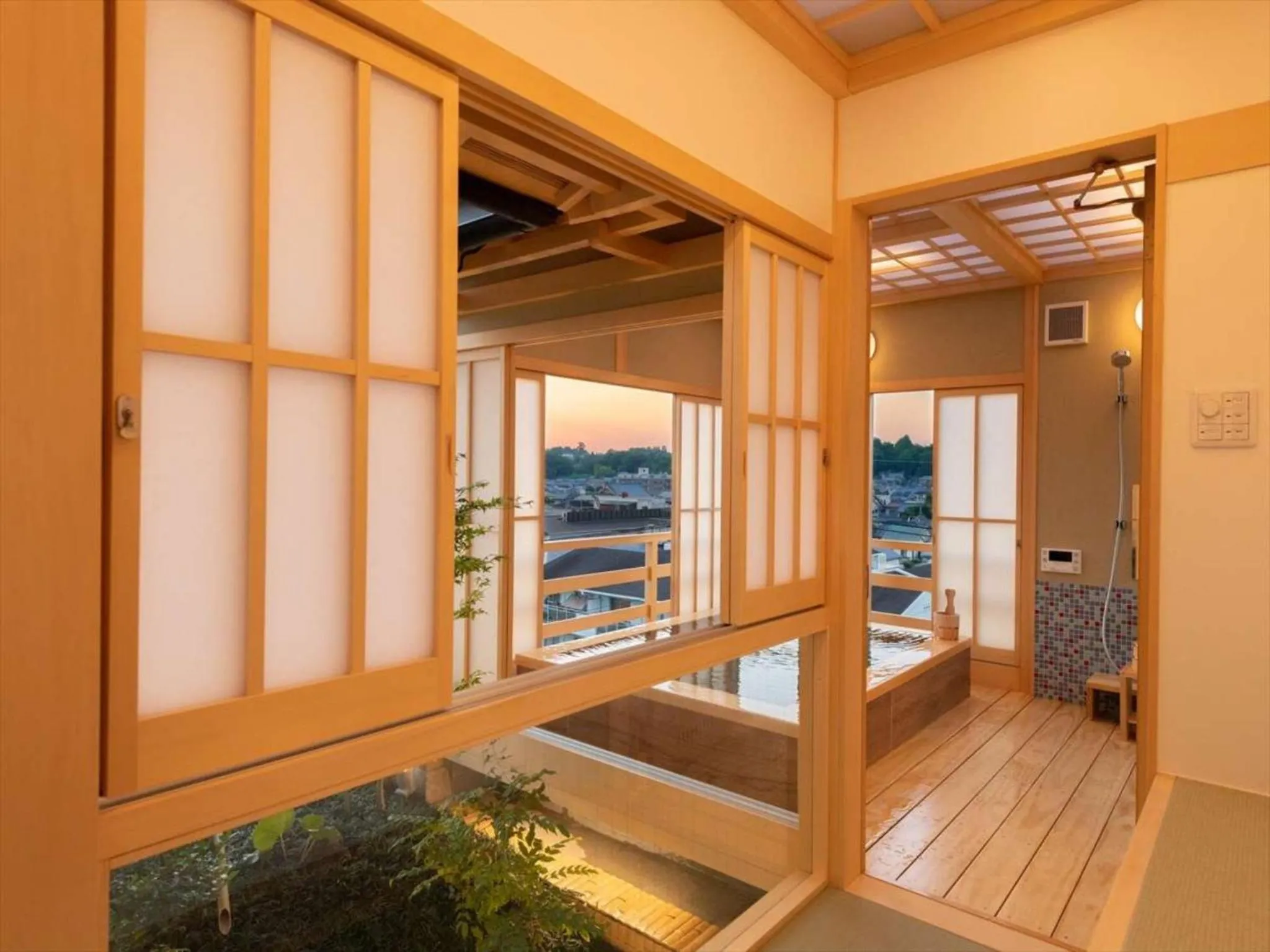 Bathroom, Bed in Hotel New Wakasa