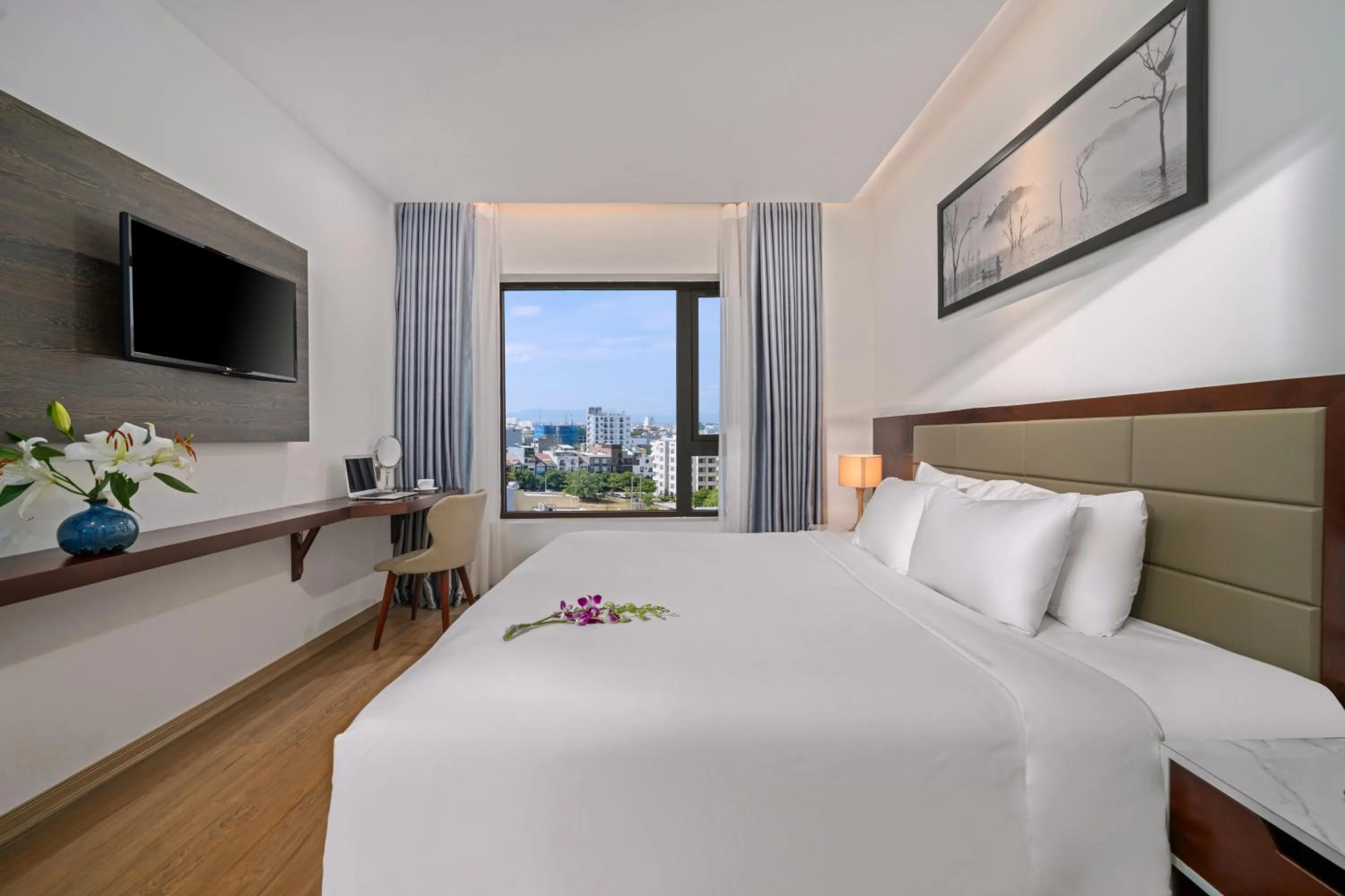 Bed in Aria Grand Hotel & Spa