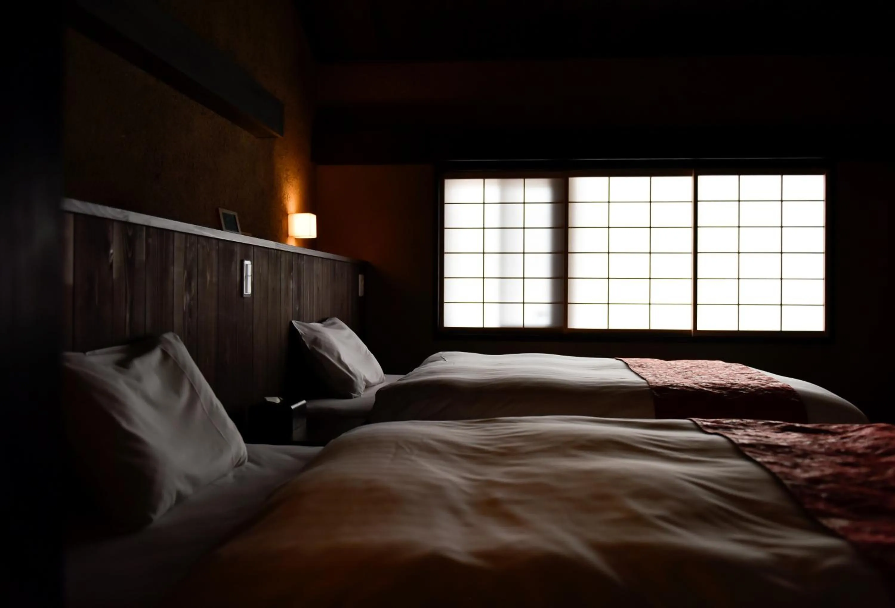 Bed in Rinn Premium Machiya Kunpu