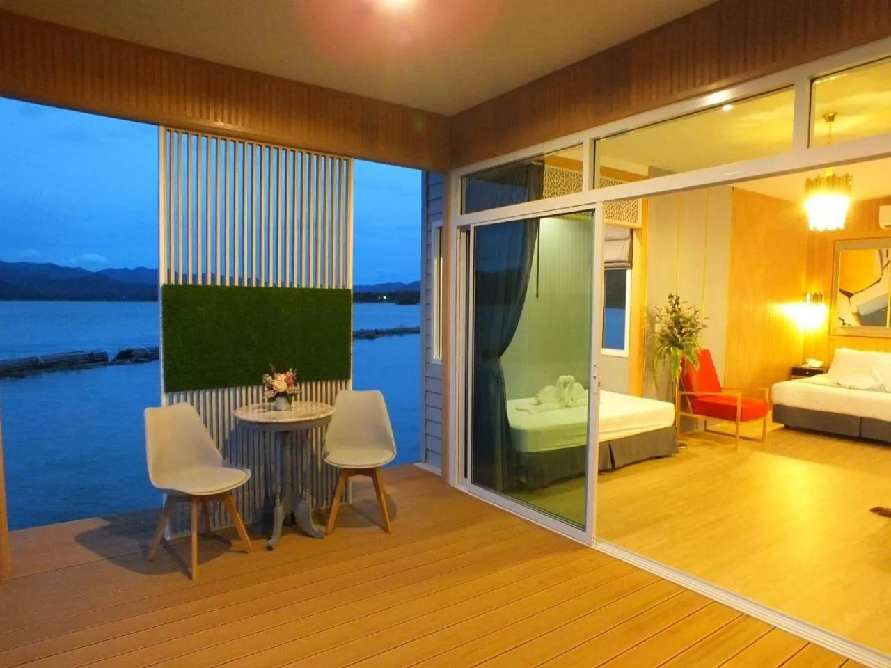 Bed in Raya Buri Resort Kanchanaburi