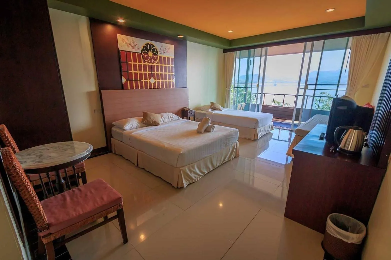 Bed in Raya Buri Resort Kanchanaburi