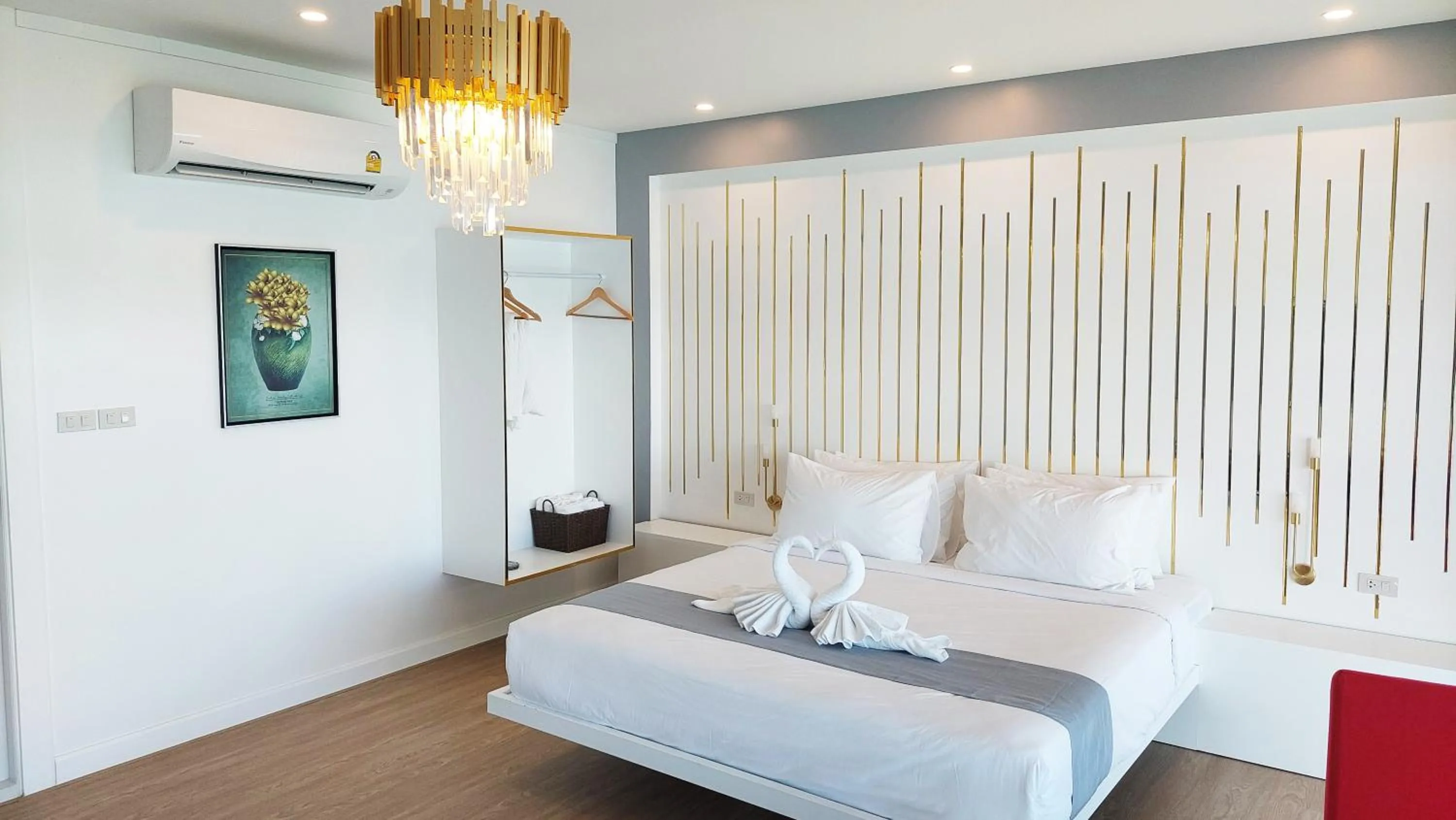 Bed in Raya Buri Resort Kanchanaburi