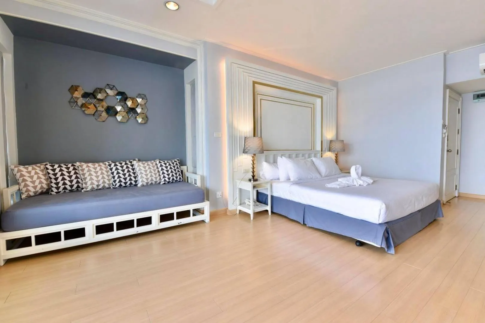 Bed in Raya Buri Resort Kanchanaburi