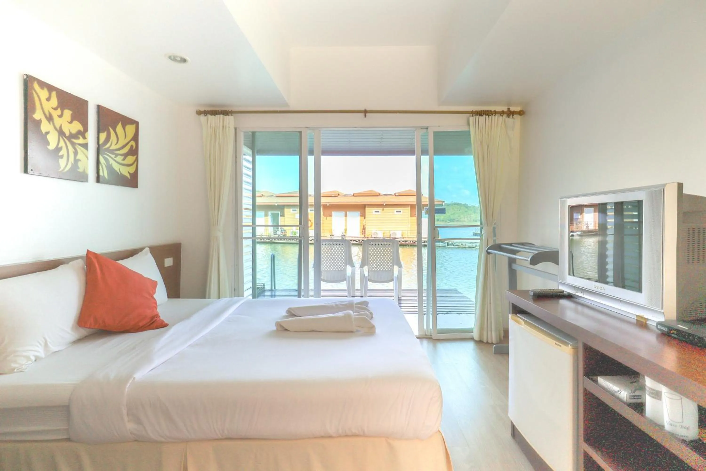 Bed in Raya Buri Resort Kanchanaburi