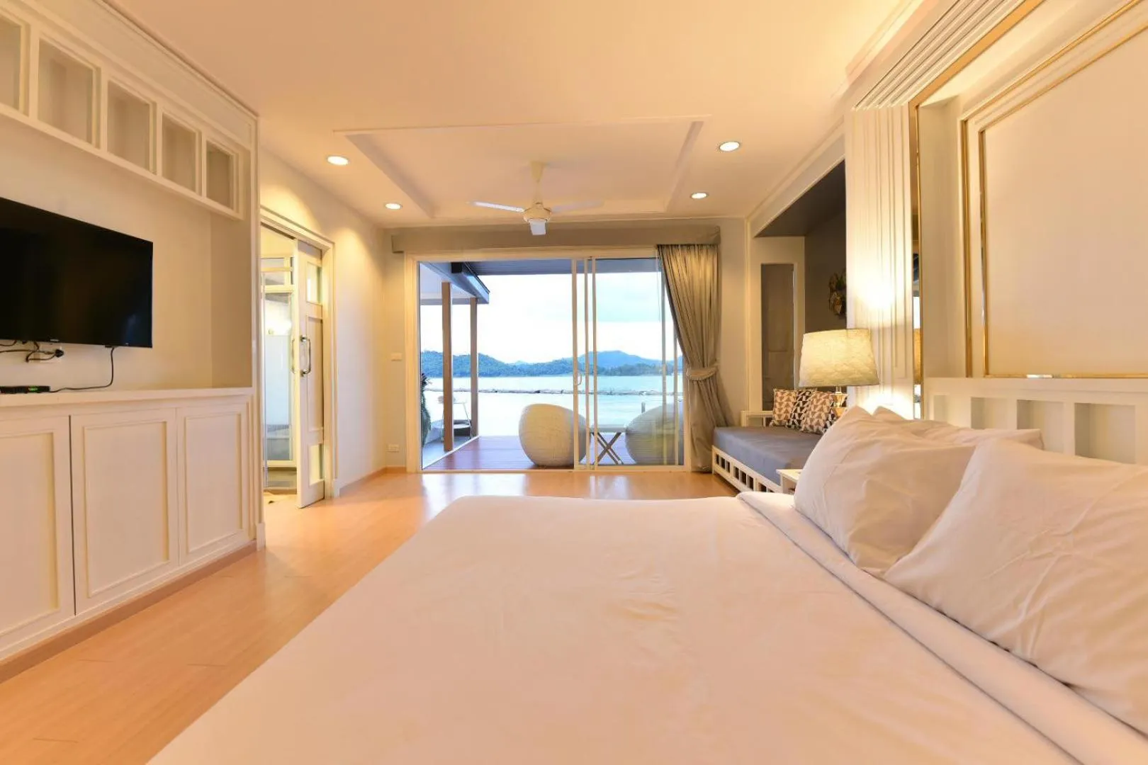 Bed in Raya Buri Resort Kanchanaburi