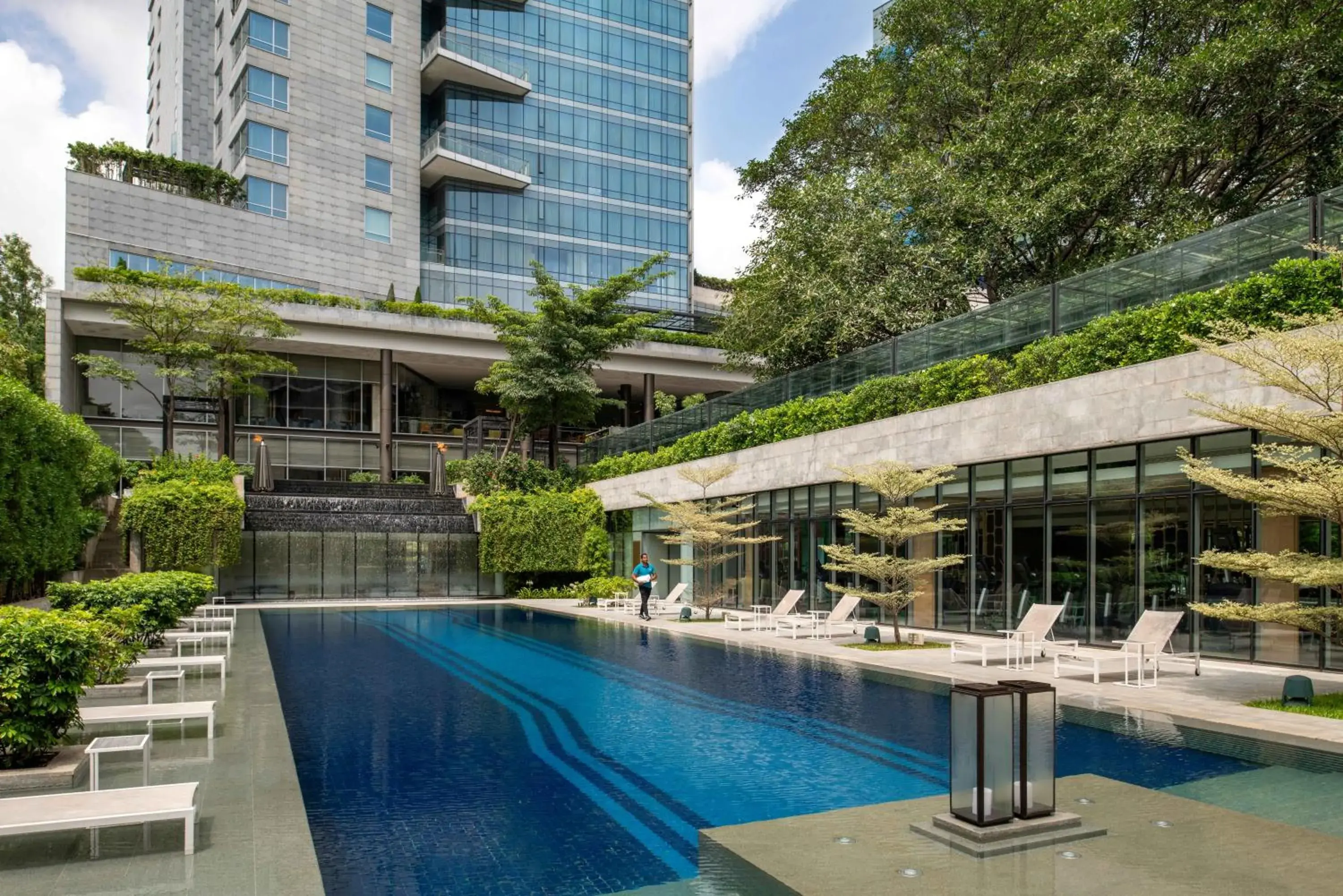 Swimming pool in Four Seasons Hotel Bengaluru at Embassy ONE Swimming pool in Four Seasons Hotel Bengaluru at Embassy ONE