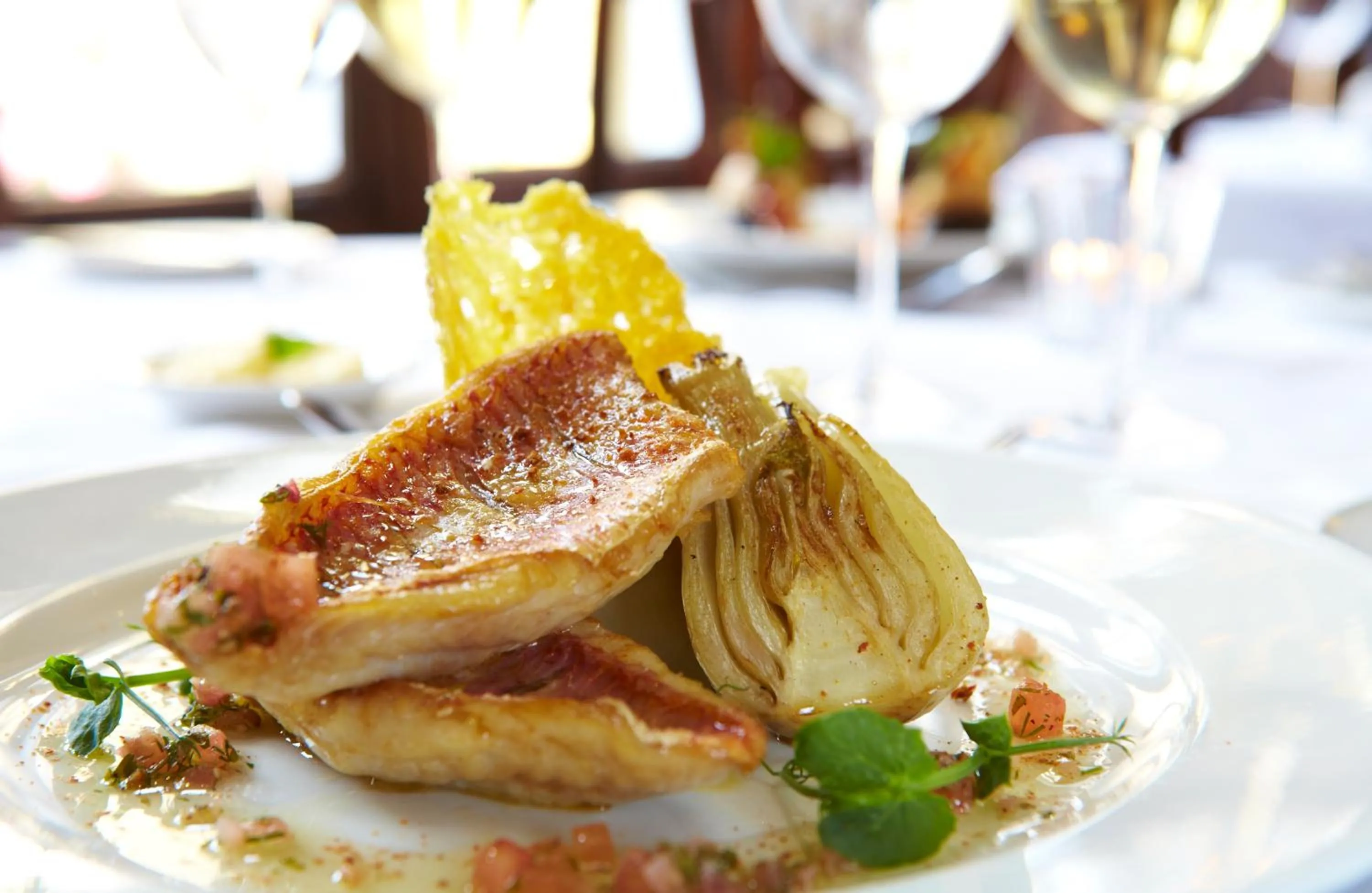 Food close-up in The Wrea Head Hall Country House Hotel & Restaurant