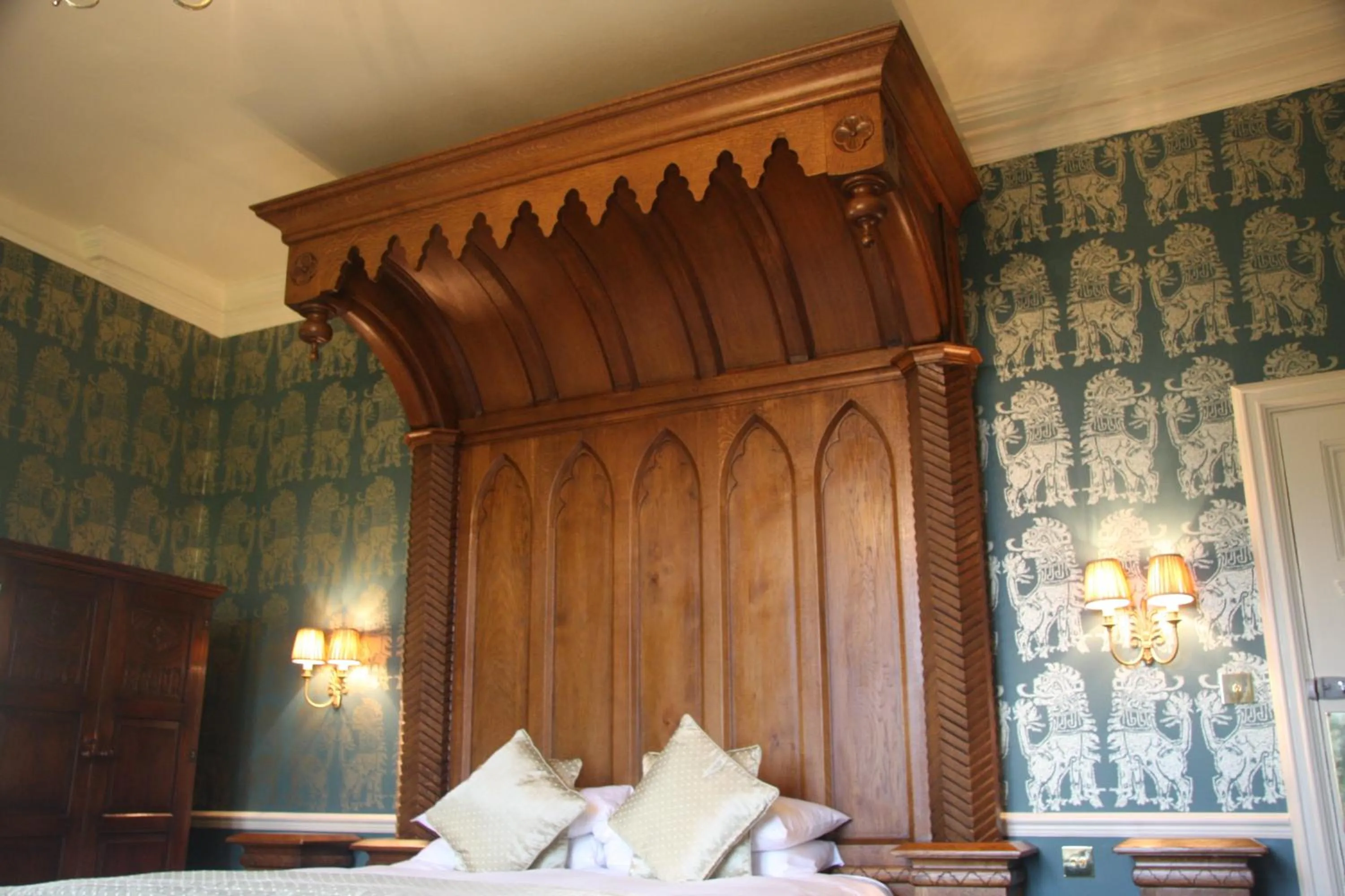 Decorative detail, Bed in The Wrea Head Hall Country House Hotel & Restaurant
