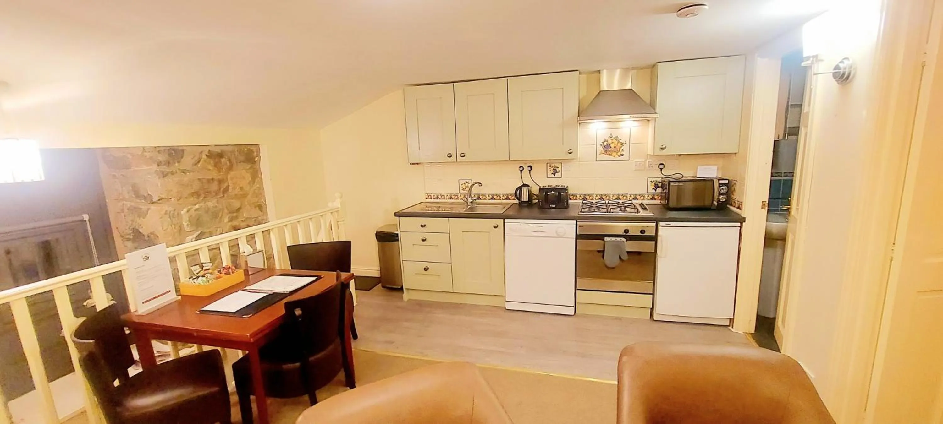 Kitchen or kitchenette in Dolgun Uchaf Historic B&B and Cottages in Snowdonia