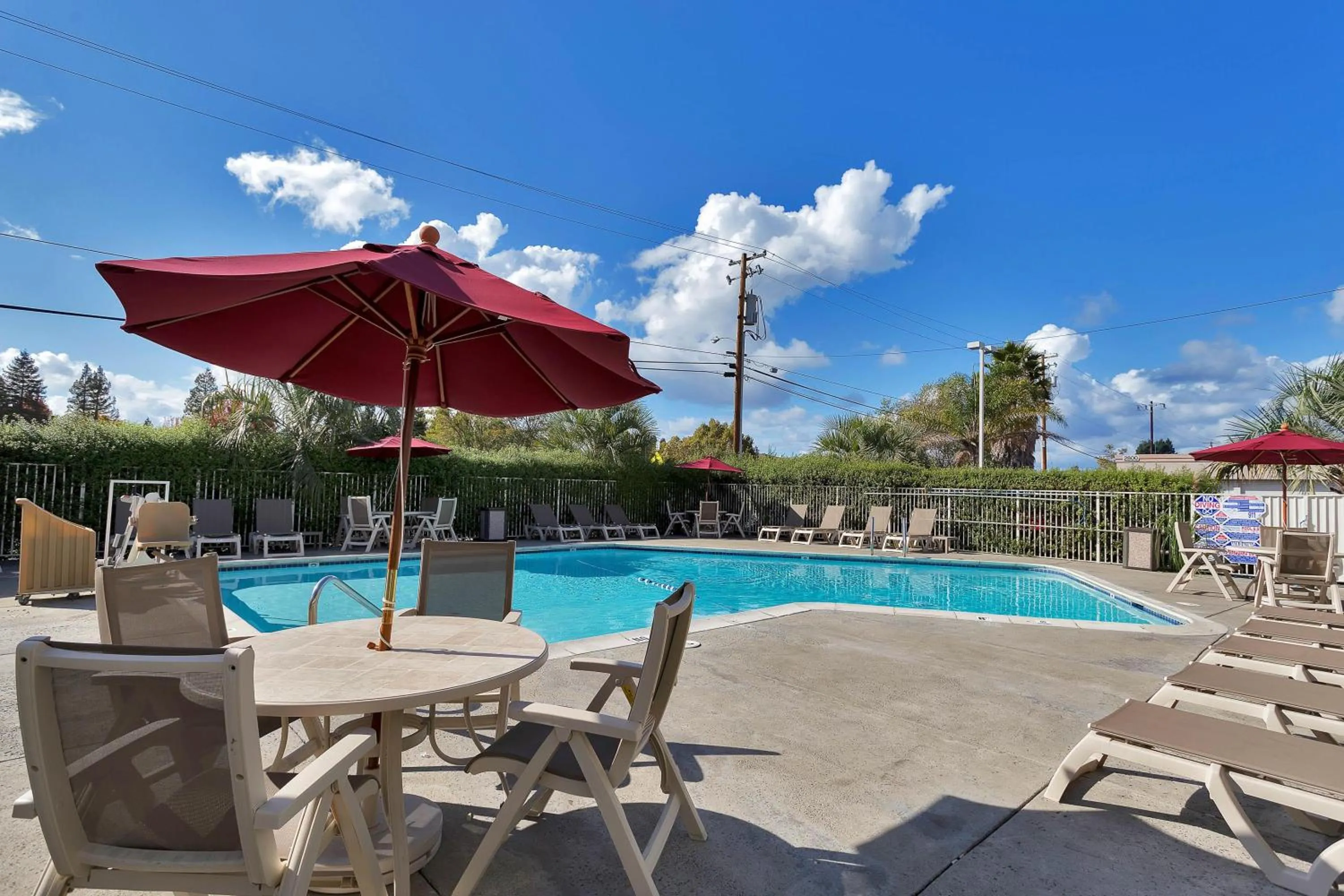 Pool view in Motel 6 Santa Rosa - South