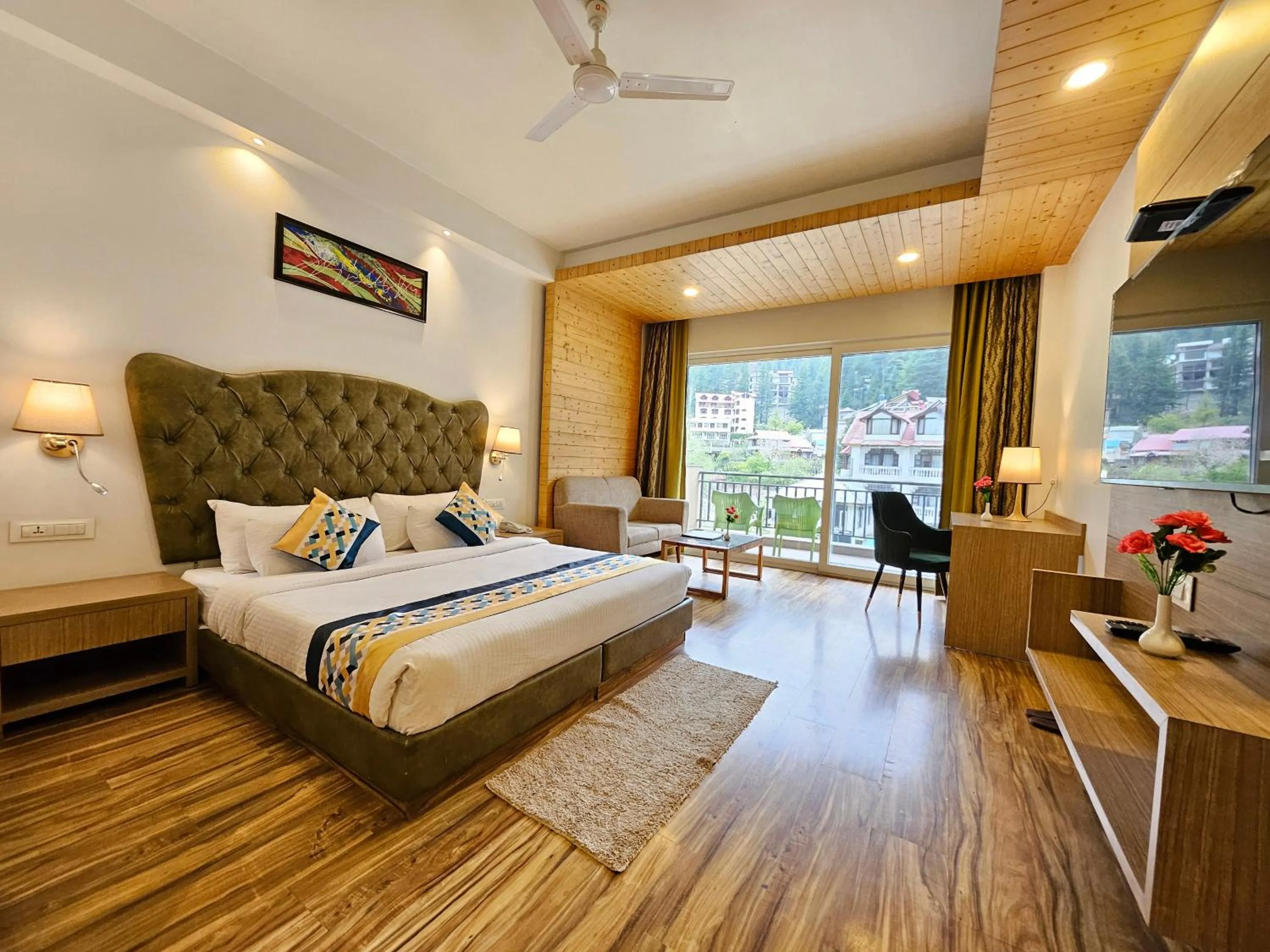 Bed in The Orchard Greens Resort - A Centrally Heated Property
