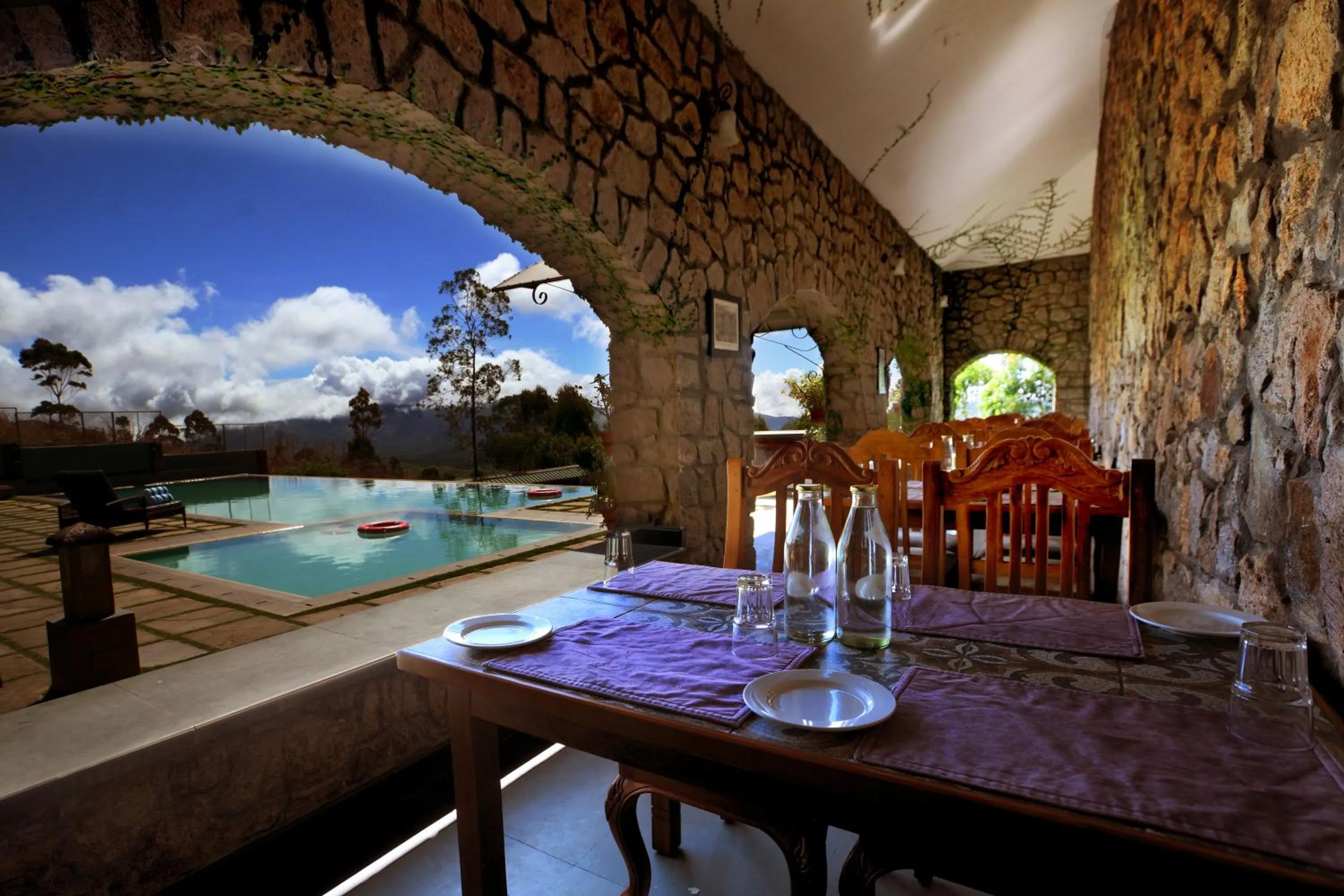 Dining area in Mountain Club Resort Munnar