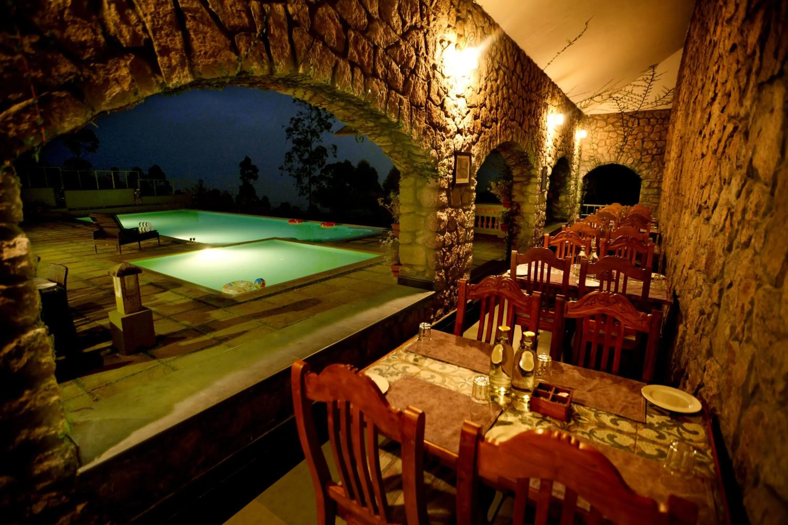 Dining area in Mountain Club Resort Munnar
