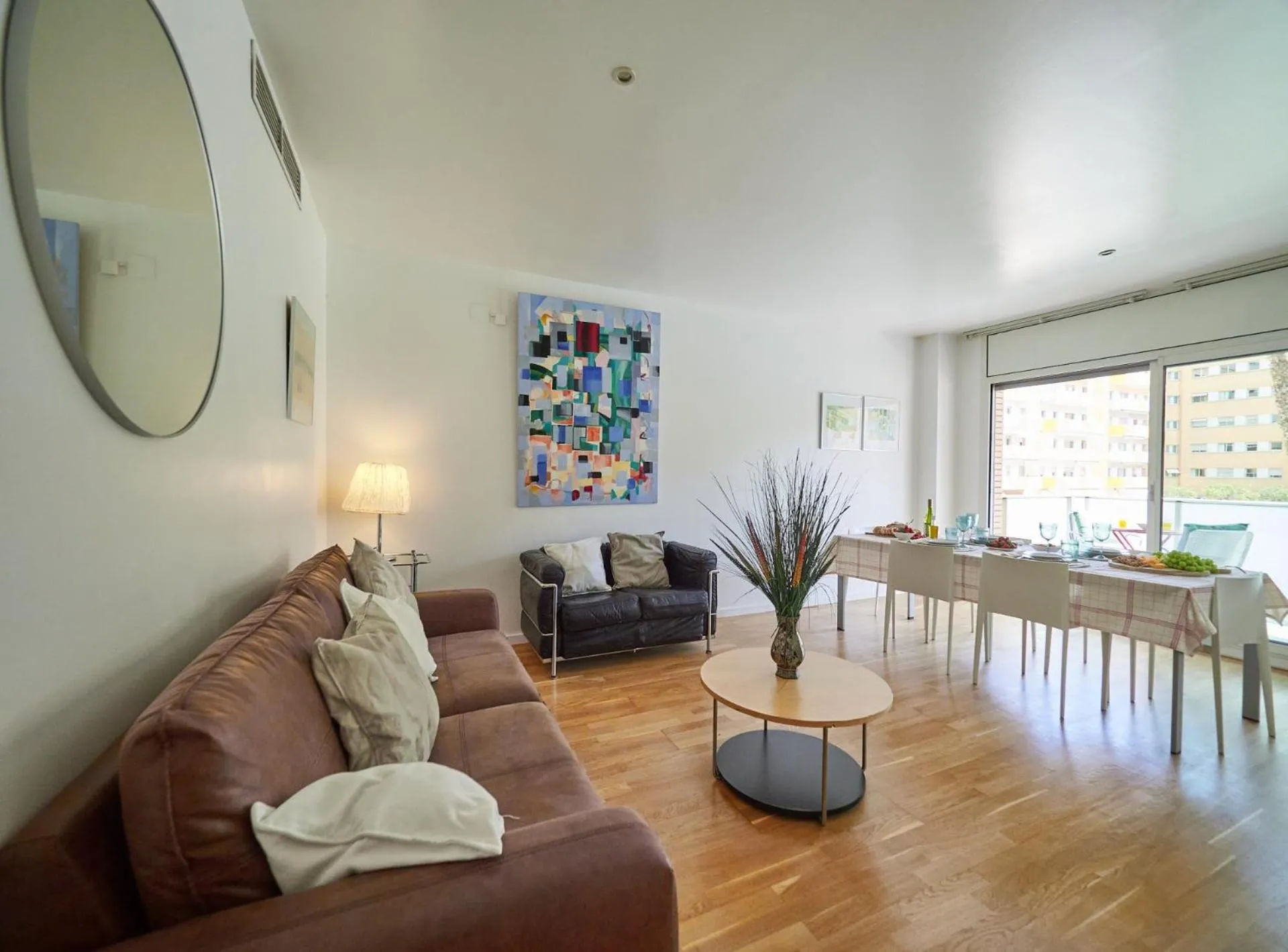 Living room in BarcelonaForRent Vila Olimpica Pool Suites