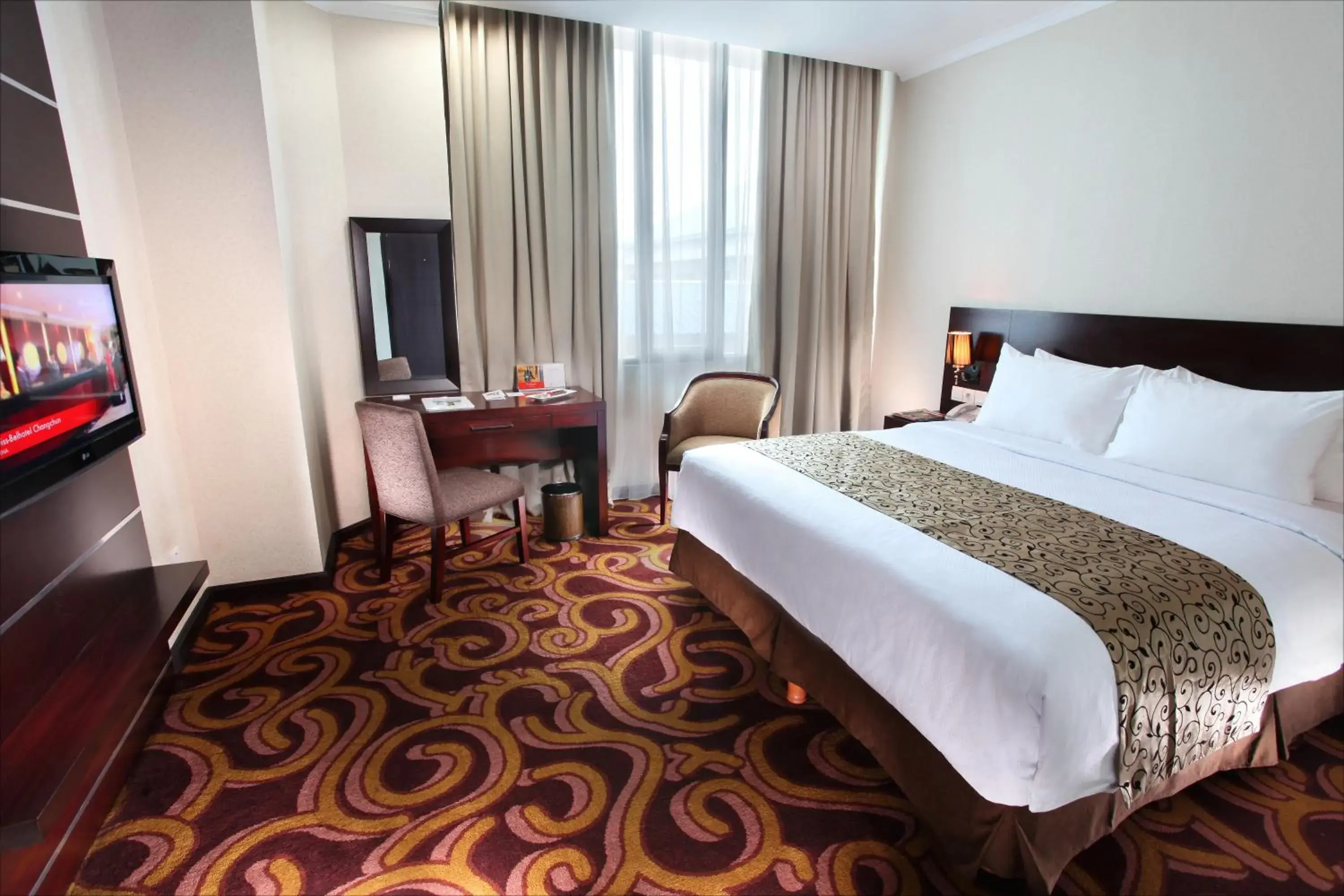 Decorative detail, Bed in Swiss-Belhotel Merauke Decorative detail, Bed in Swiss-Belhotel Merauke